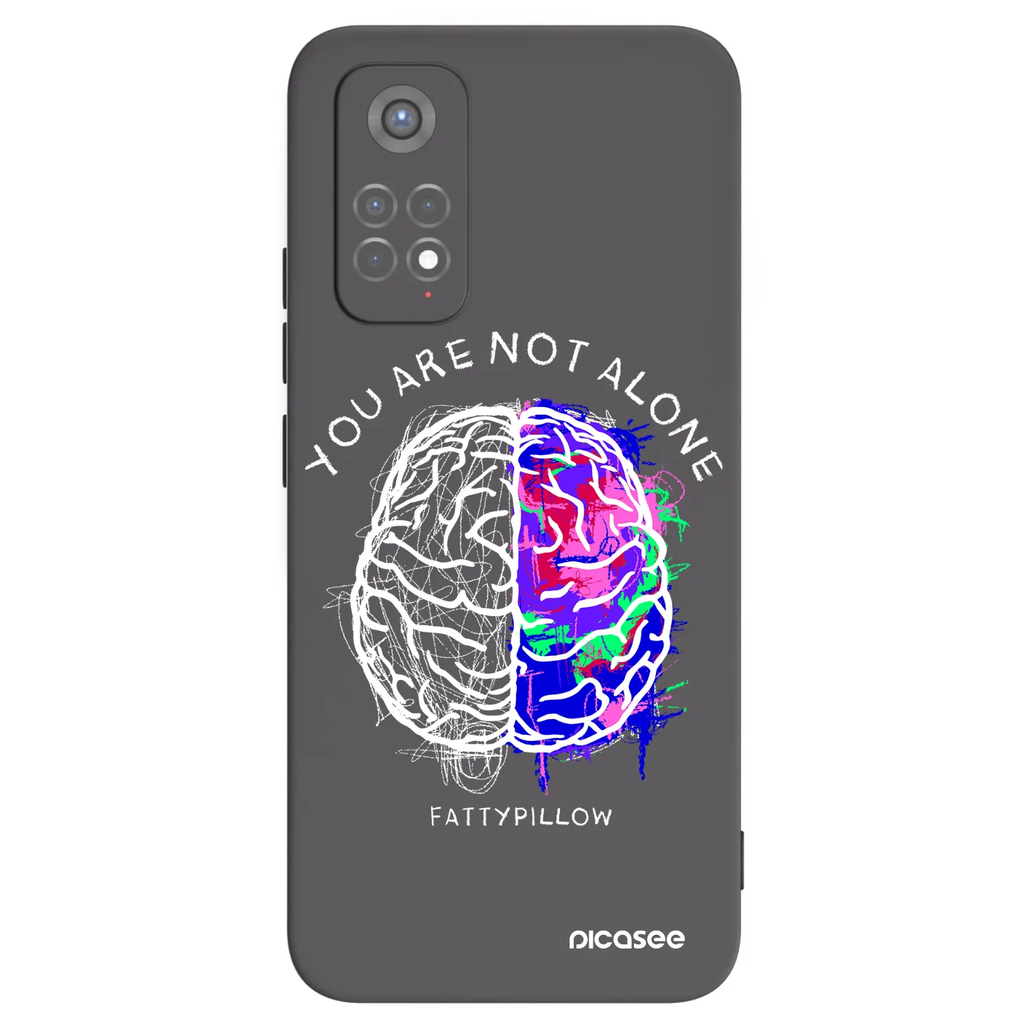 Picasee silikónový čierny obal pre Xiaomi Redmi Note 11S 5G - Brain - White