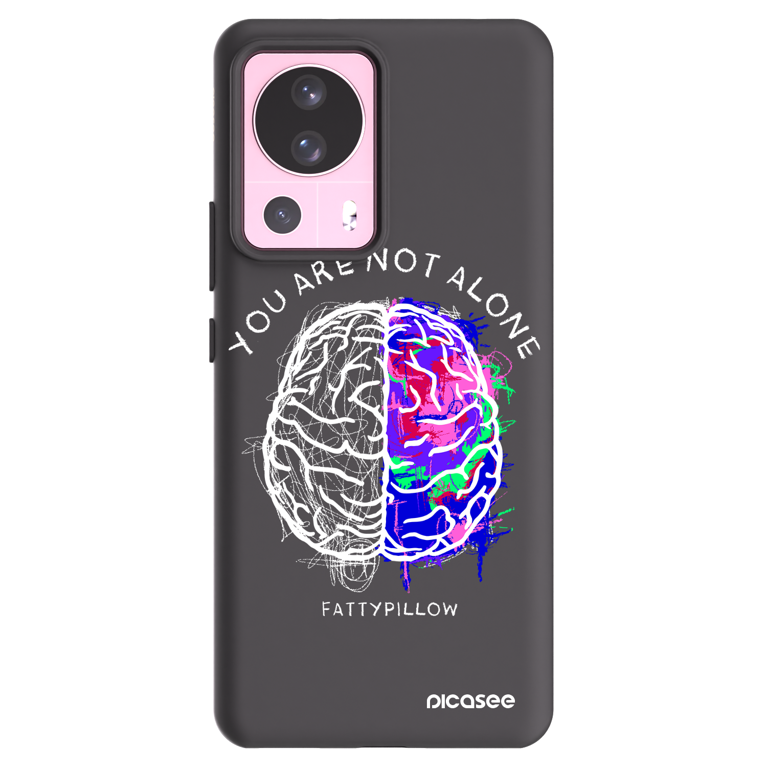 Picasee silikónový čierny obal pre Xiaomi 13 Lite - Brain - White