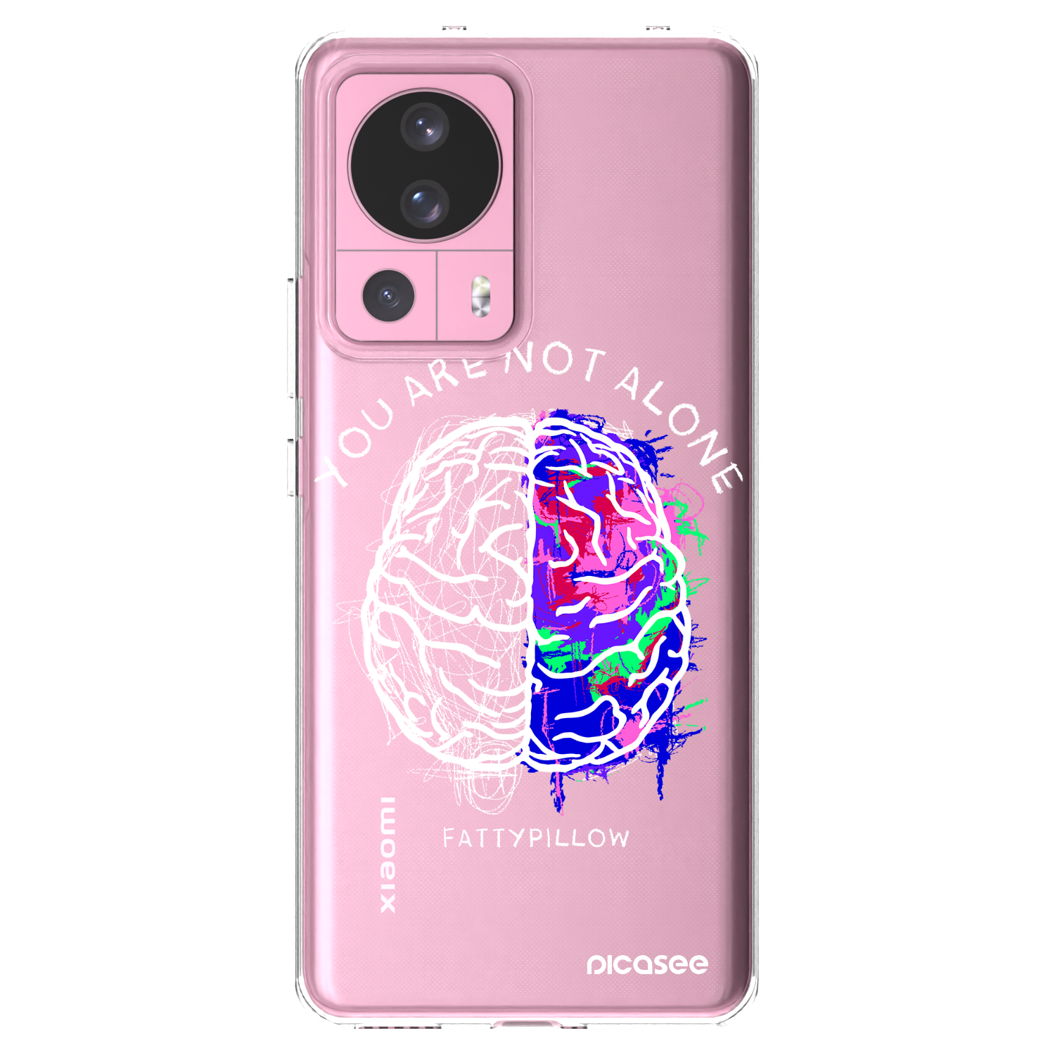 Silikónový prehľadný obal pre Xiaomi 13 Lite - Brain - White