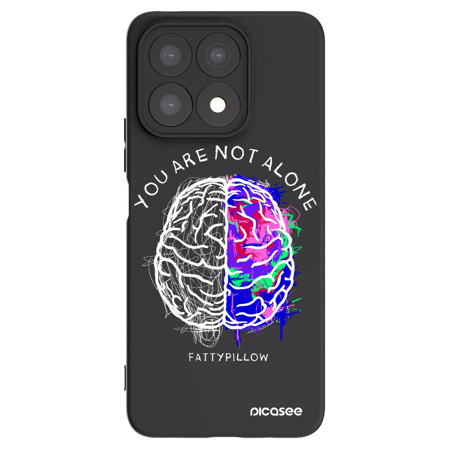 Picasee silikónový čierny obal pre Honor X8a - Brain - White
