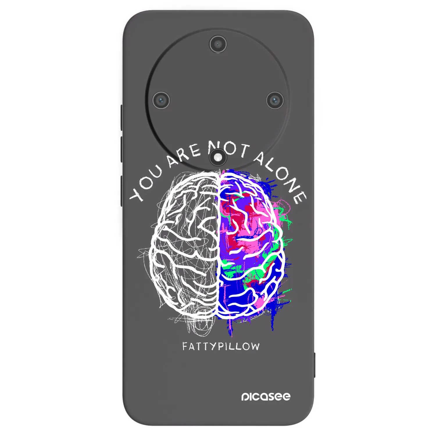 Picasee silikónový čierny obal pre Honor Magic5 Lite 5G - Brain - White