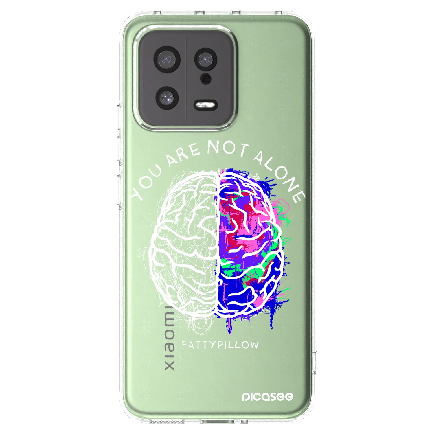 Silikónový prehľadný obal pre Xiaomi 13 - Brain - White