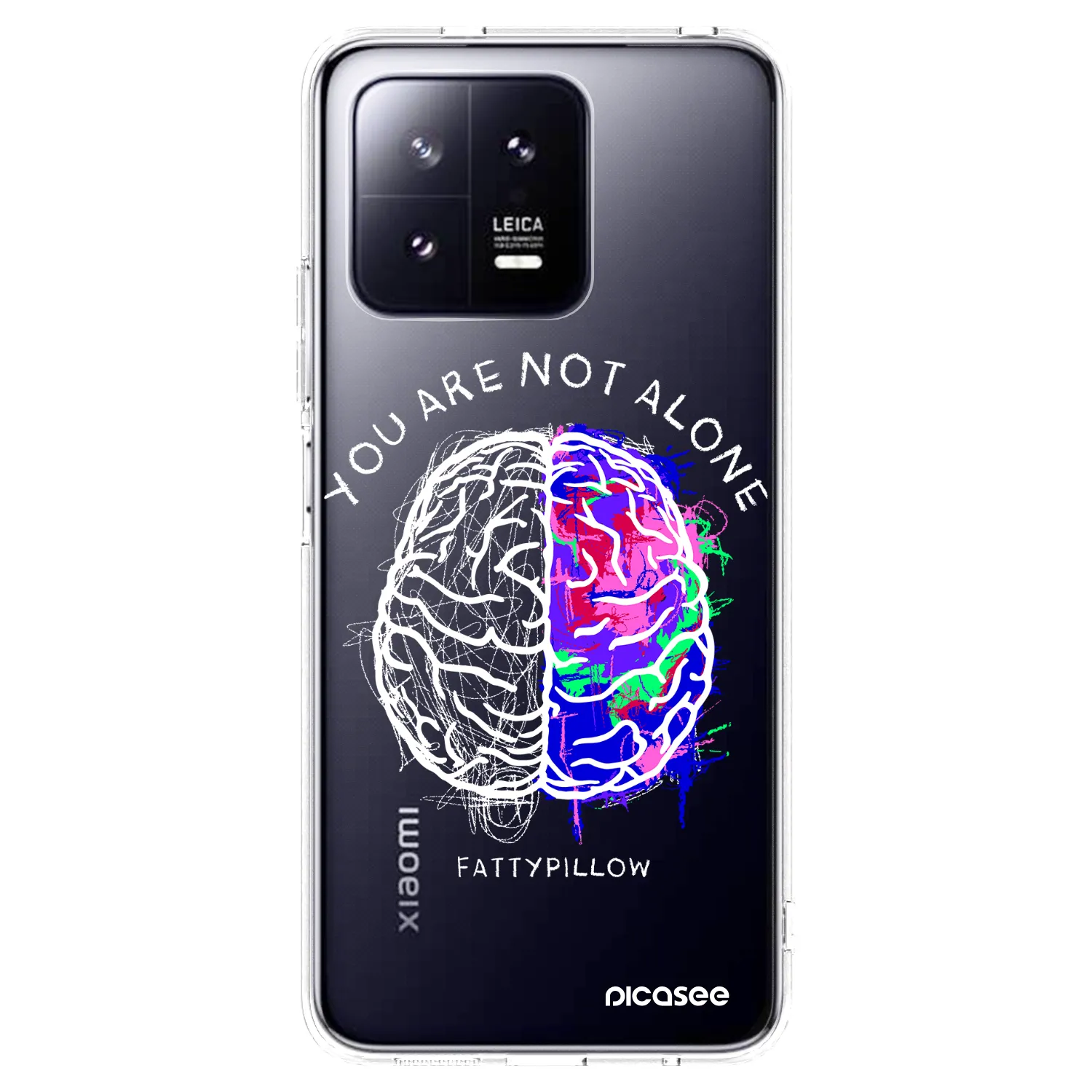 Picasee silikónový prehľadný obal pre Xiaomi 13 Pro - Brain - White