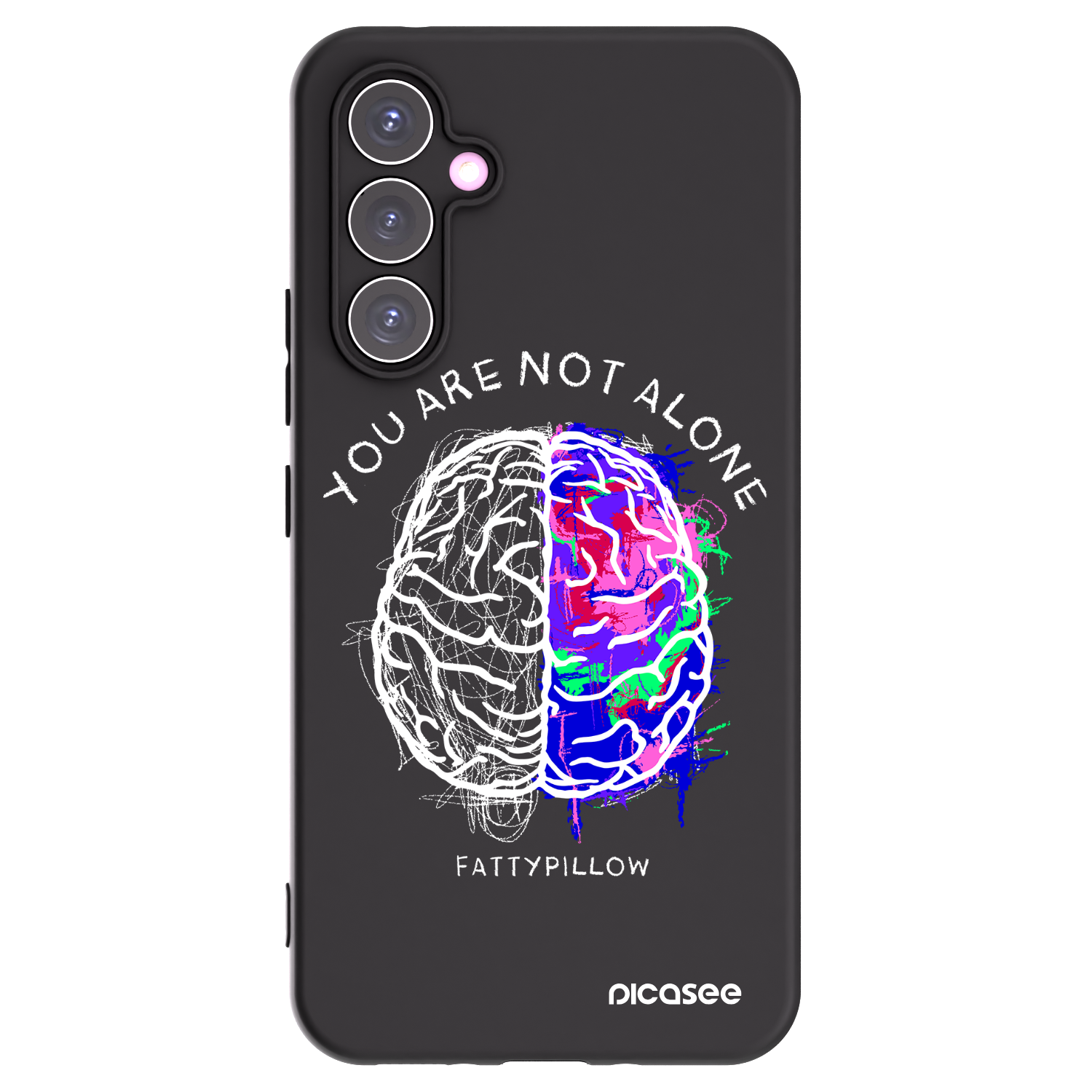 Picasee silikónový čierny obal pre Samsung Galaxy A54 5G A546B - Brain - White