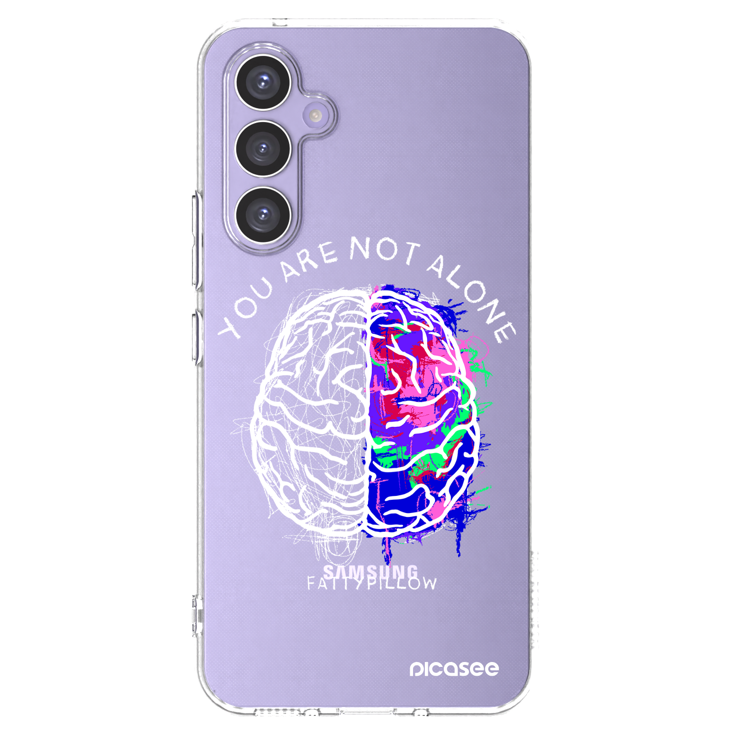 Picasee silikónový prehľadný obal pre Samsung Galaxy A54 5G A546B - Brain - White