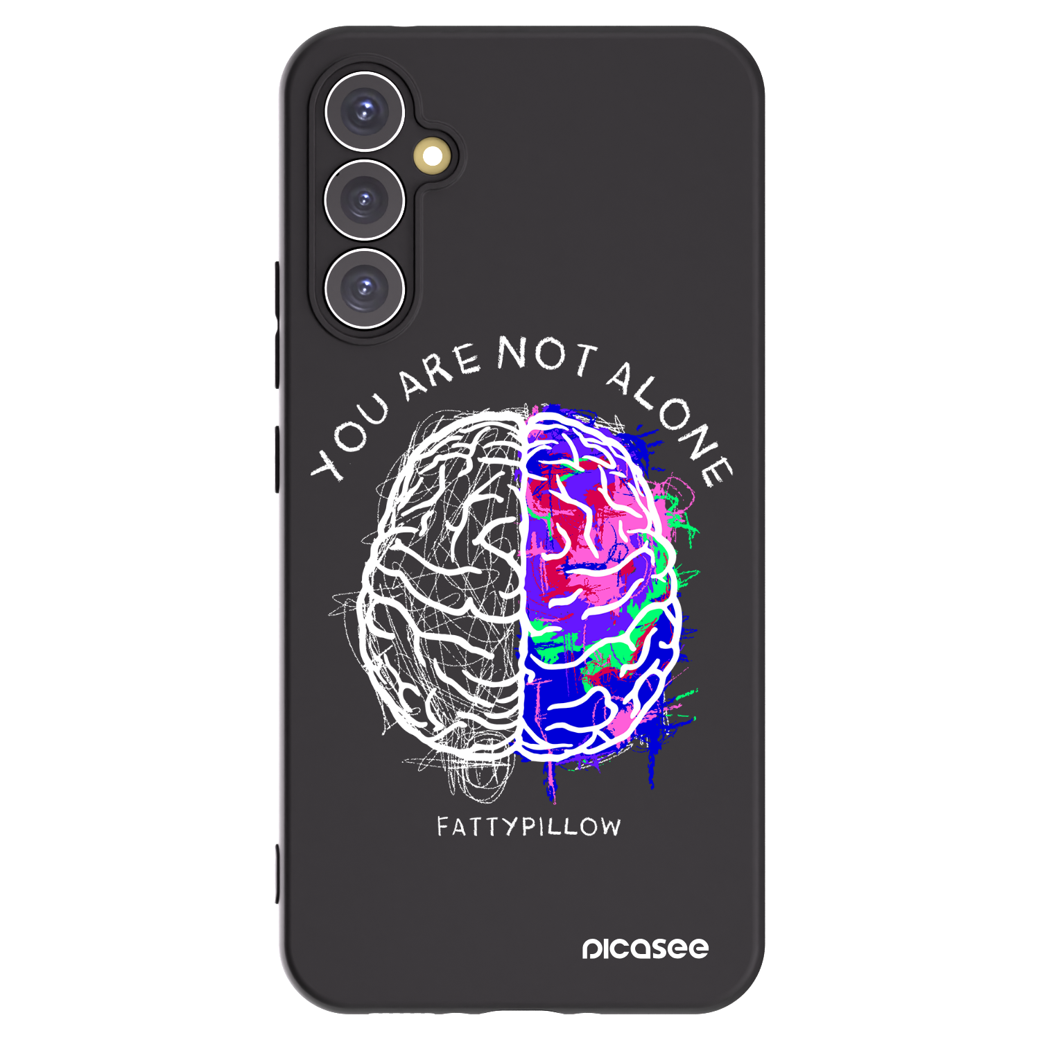 Picasee silikónový čierny obal pre Samsung Galaxy A34 5G A346B - Brain - White