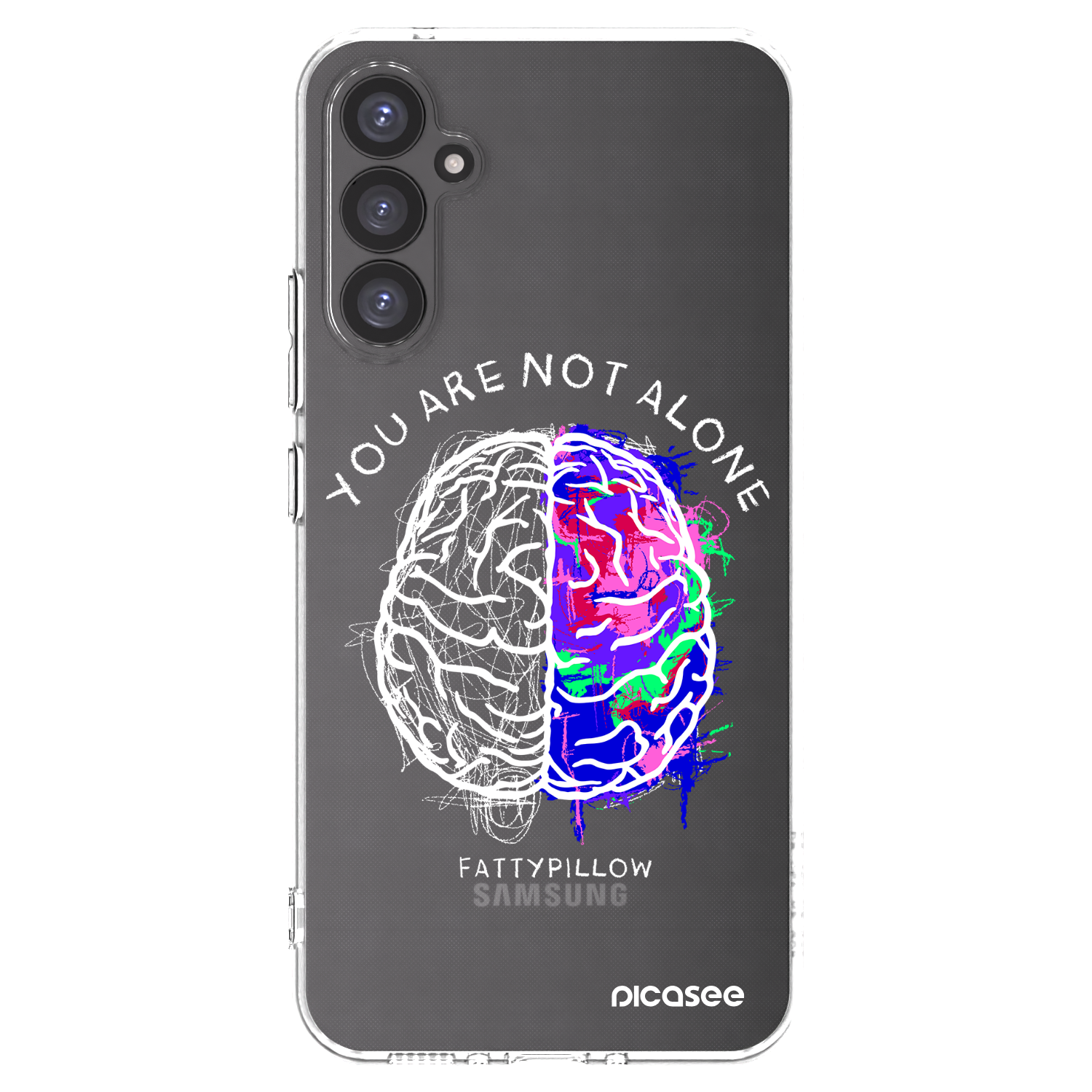 Picasee silikónový prehľadný obal pre Samsung Galaxy A34 5G A346B - Brain - White
