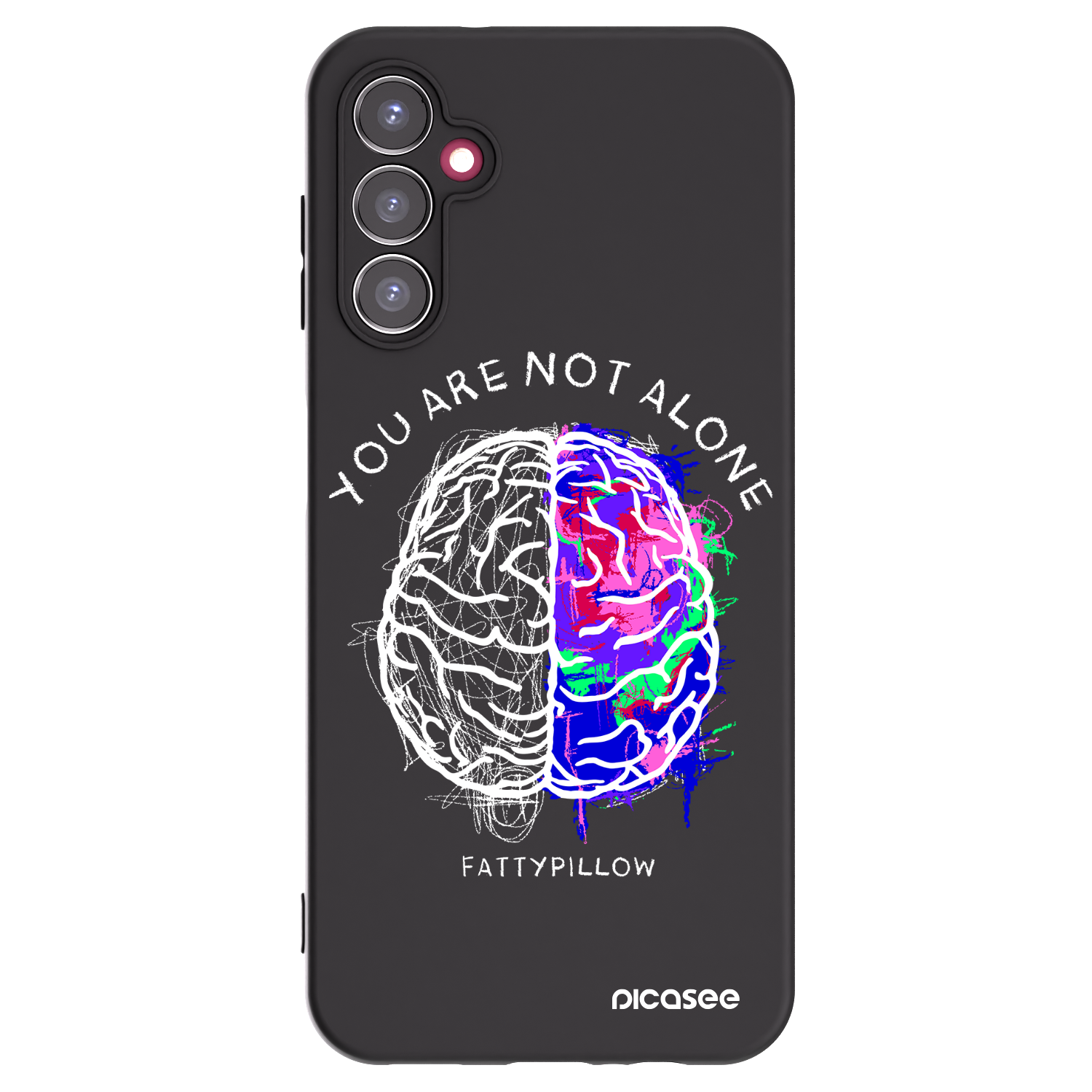 Picasee silikónový čierny obal pre Samsung Galaxy A14 4G A145R - Brain - White