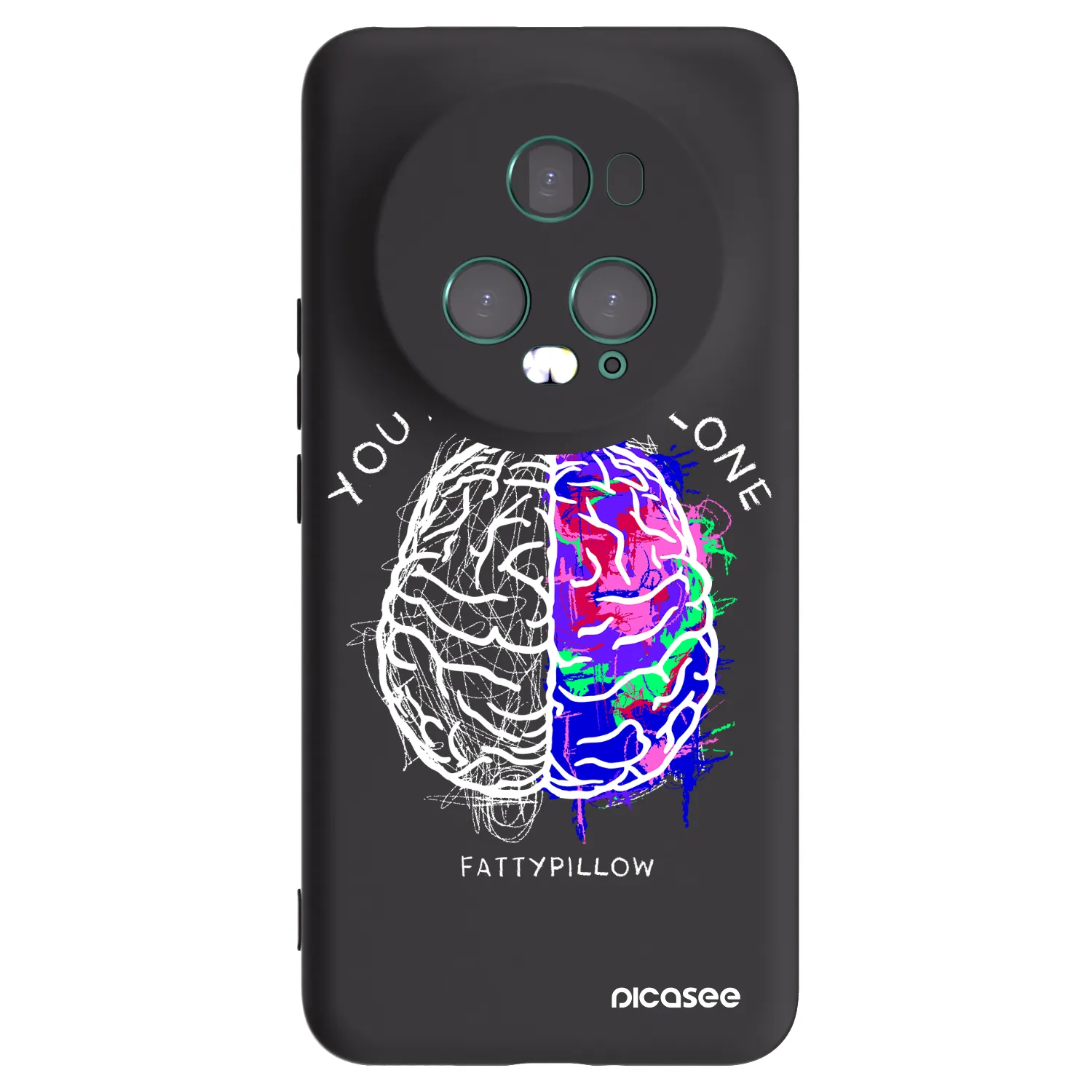 Picasee silikónový čierny obal pre Honor Magic5 Pro - Brain - White
