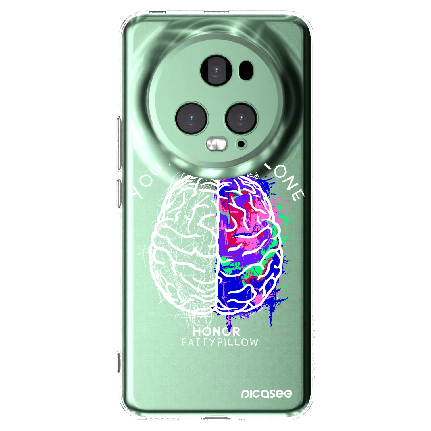 Picasee silikónový prehľadný obal pre Honor Magic5 Pro - Brain - White
