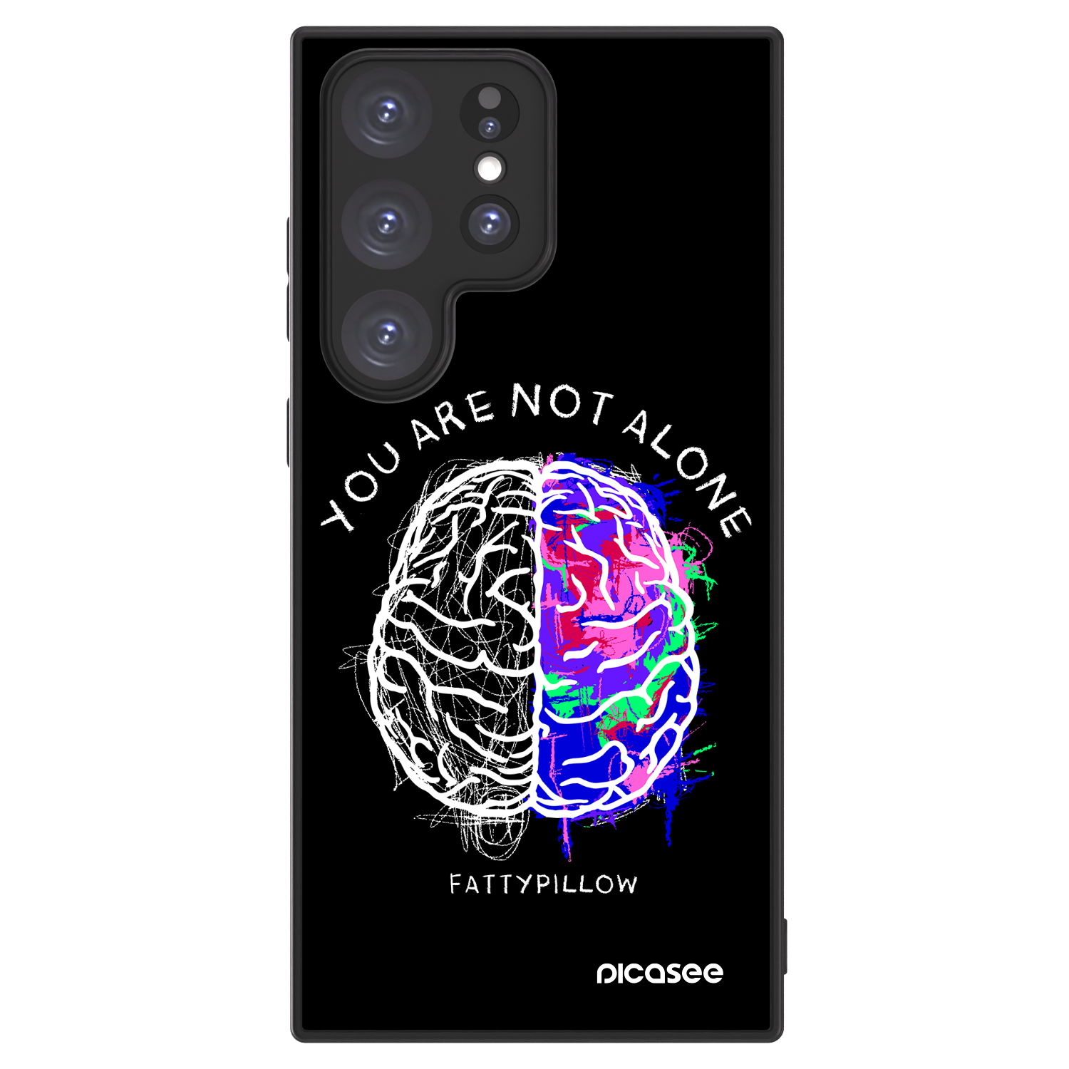 Picasee ULTIMATE CASE PowerShare pro Samsung Galaxy S23 Ultra 5G - Brain - White