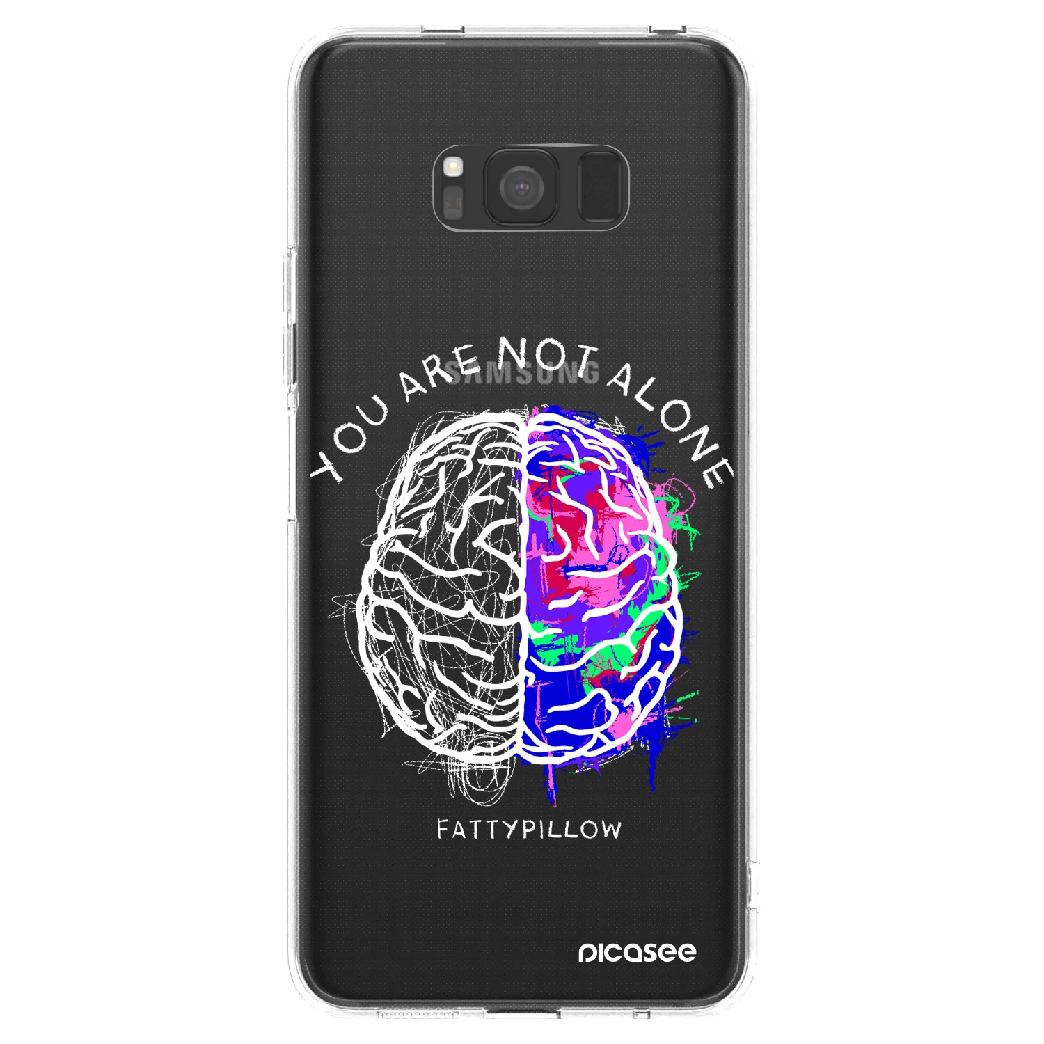 Picasee silikónový prehľadný obal pre Samsung Galaxy S8 G950F - Brain - White