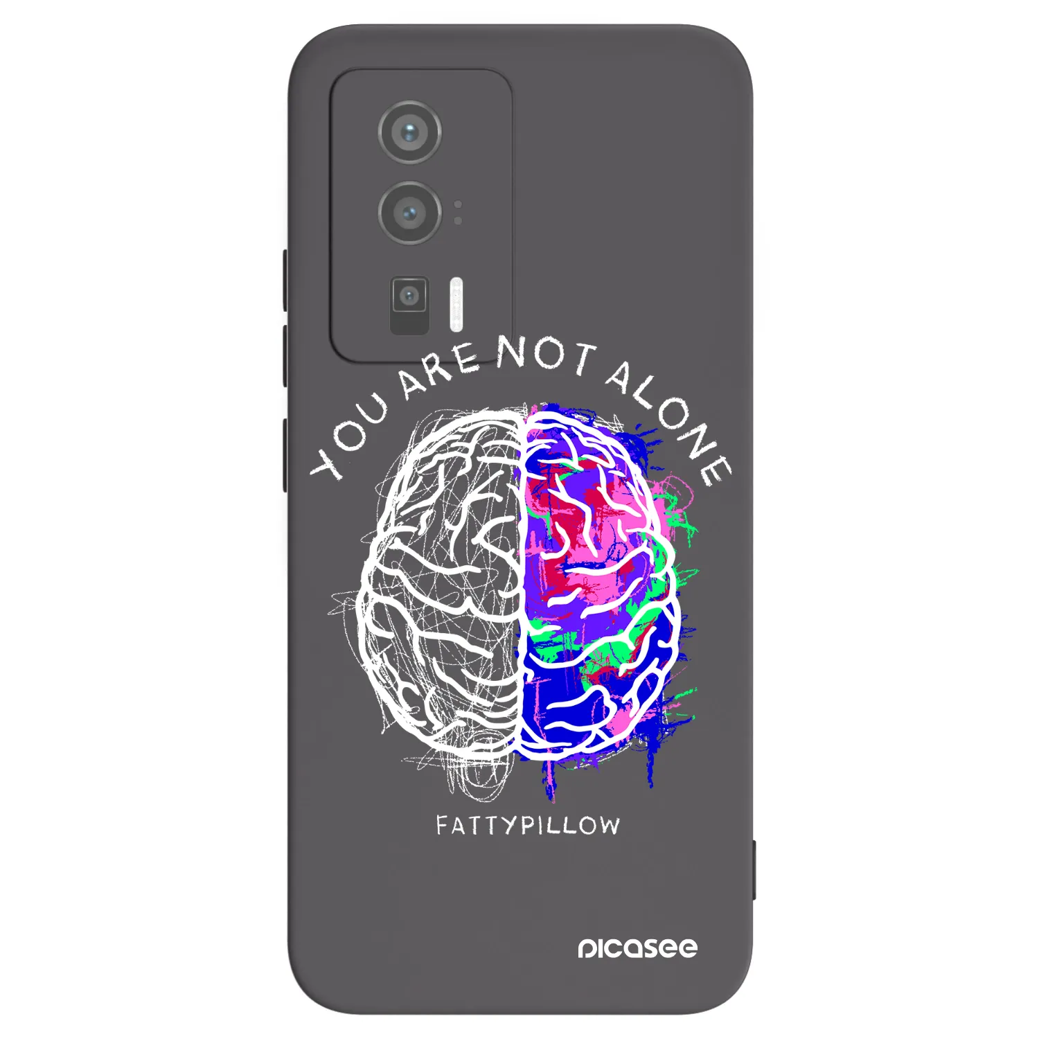 Picasee silikónový čierny obal pre Xiaomi Poco F5 Pro 5G - Brain - White