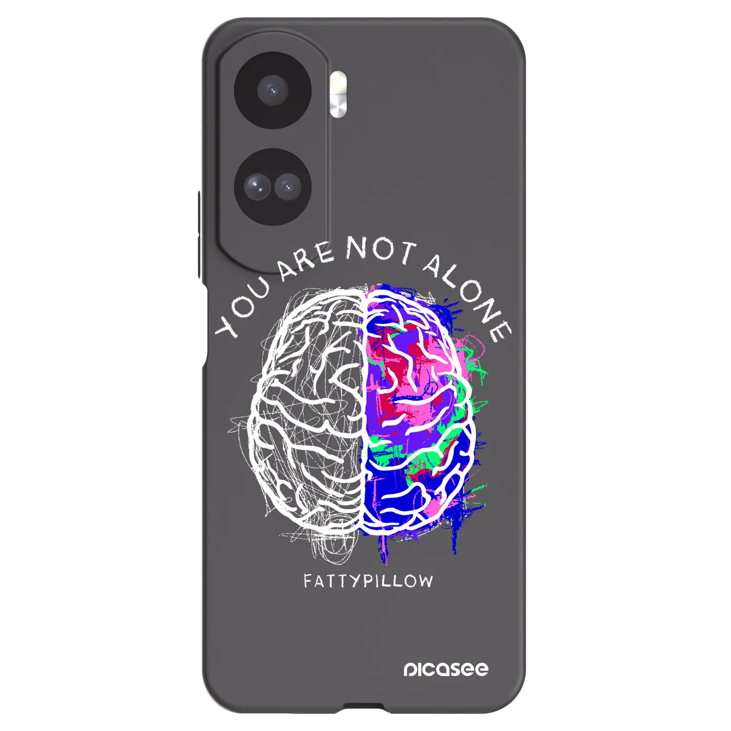 Picasee silikónový čierny obal pre Honor 90 Lite 5G - Brain - White