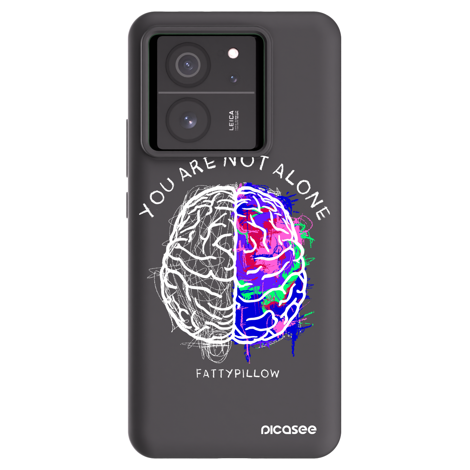 Picasee silikónový čierny obal pre Xiaomi 13T Pro - Brain - White