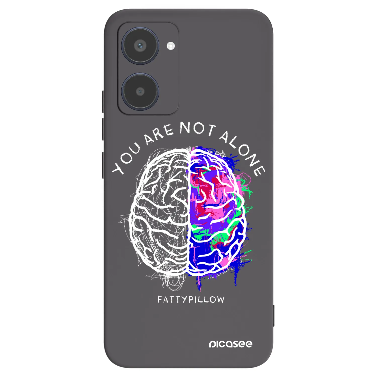Picasee silikónový čierny obal pre Realme 10 4G - Brain - White