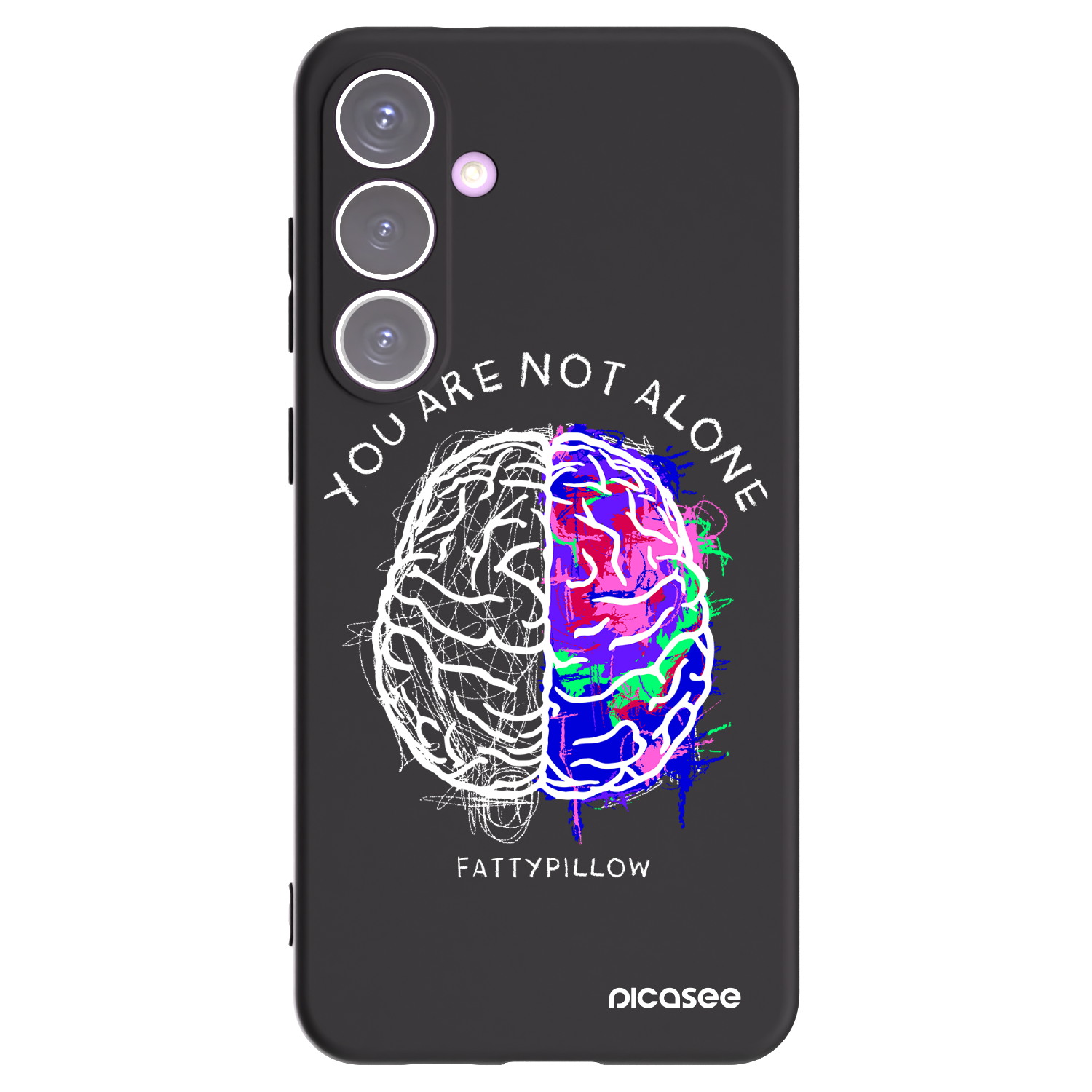 Picasee silikónový čierny obal pre Samsung Galaxy S24+ S926B 5G - Brain - White