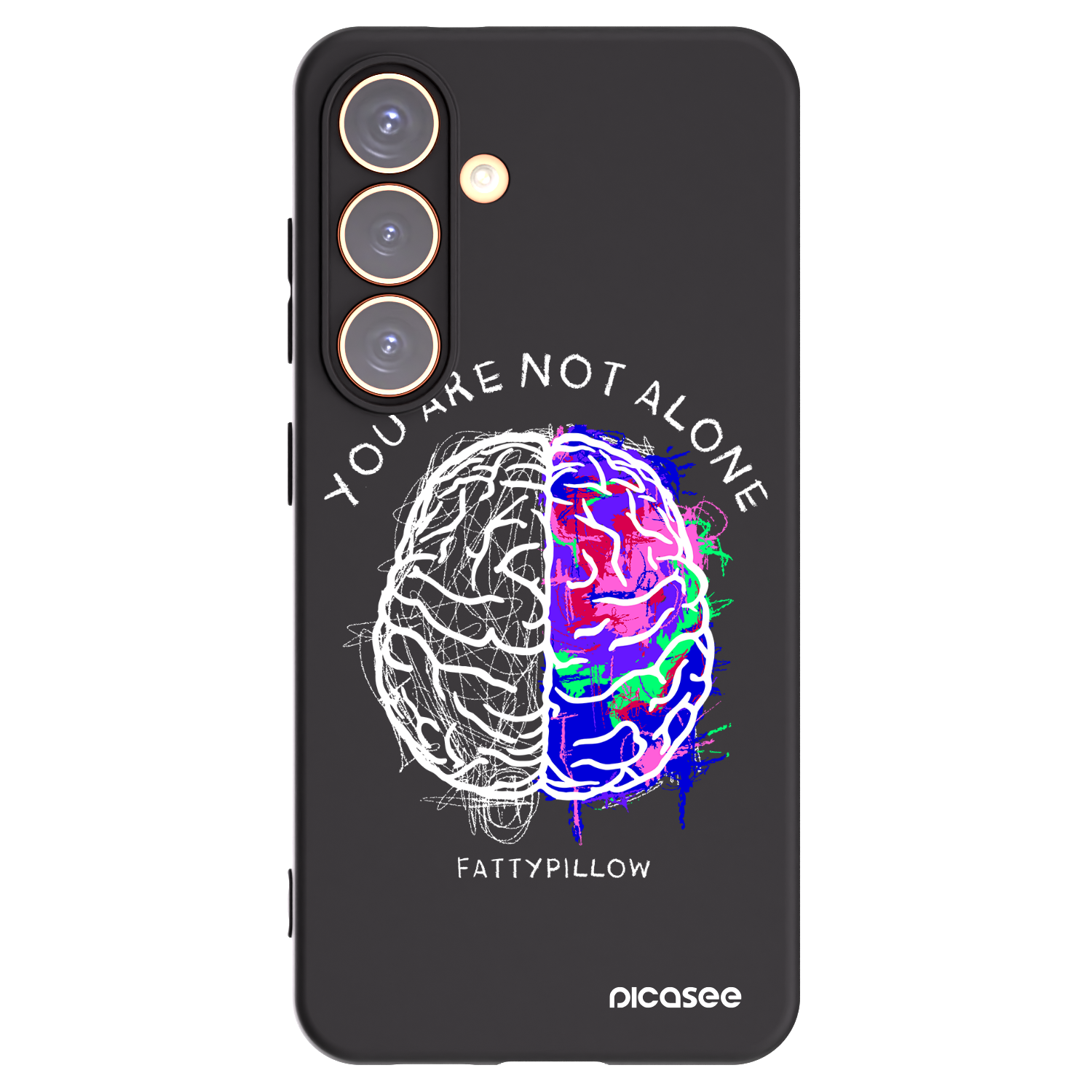 Picasee silikónový čierny obal pre Samsung Galaxy S24 S921B 5G - Brain - White