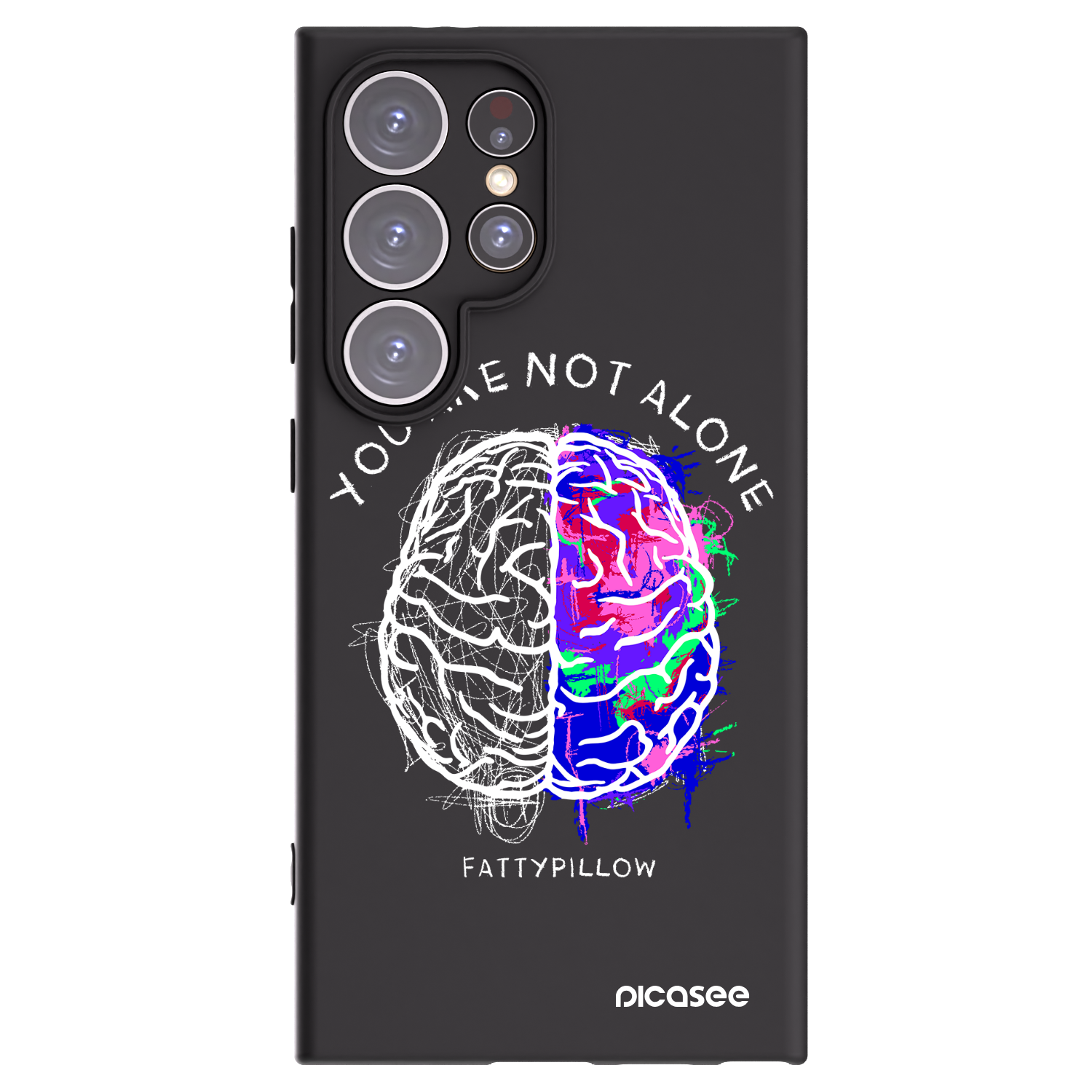 Picasee silikónový čierny obal pre Samsung Galaxy S24 Ultra S928B 5G - Brain - White