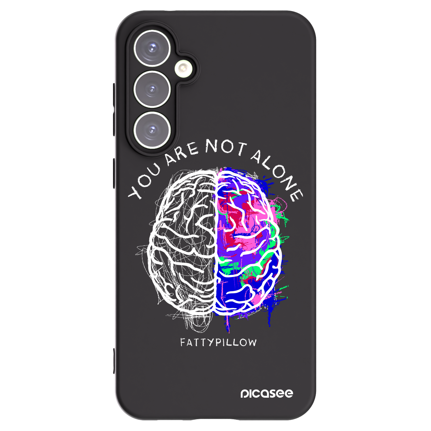 Picasee silikónový čierny obal pre Samsung Galaxy S23 FE S711B - Brain - White