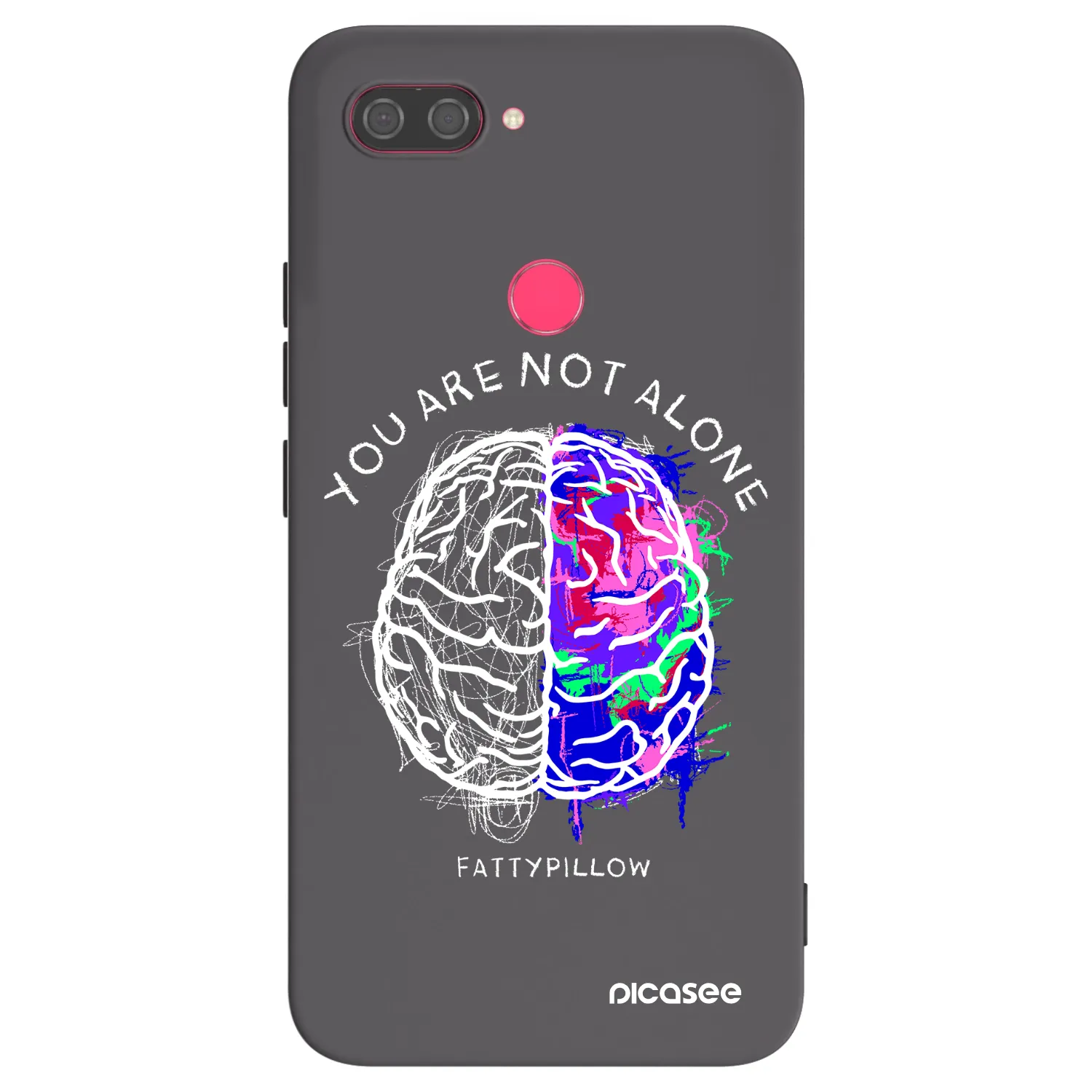 Picasee silikónový čierny obal pre Xiaomi Mi 8 Lite - Brain - White