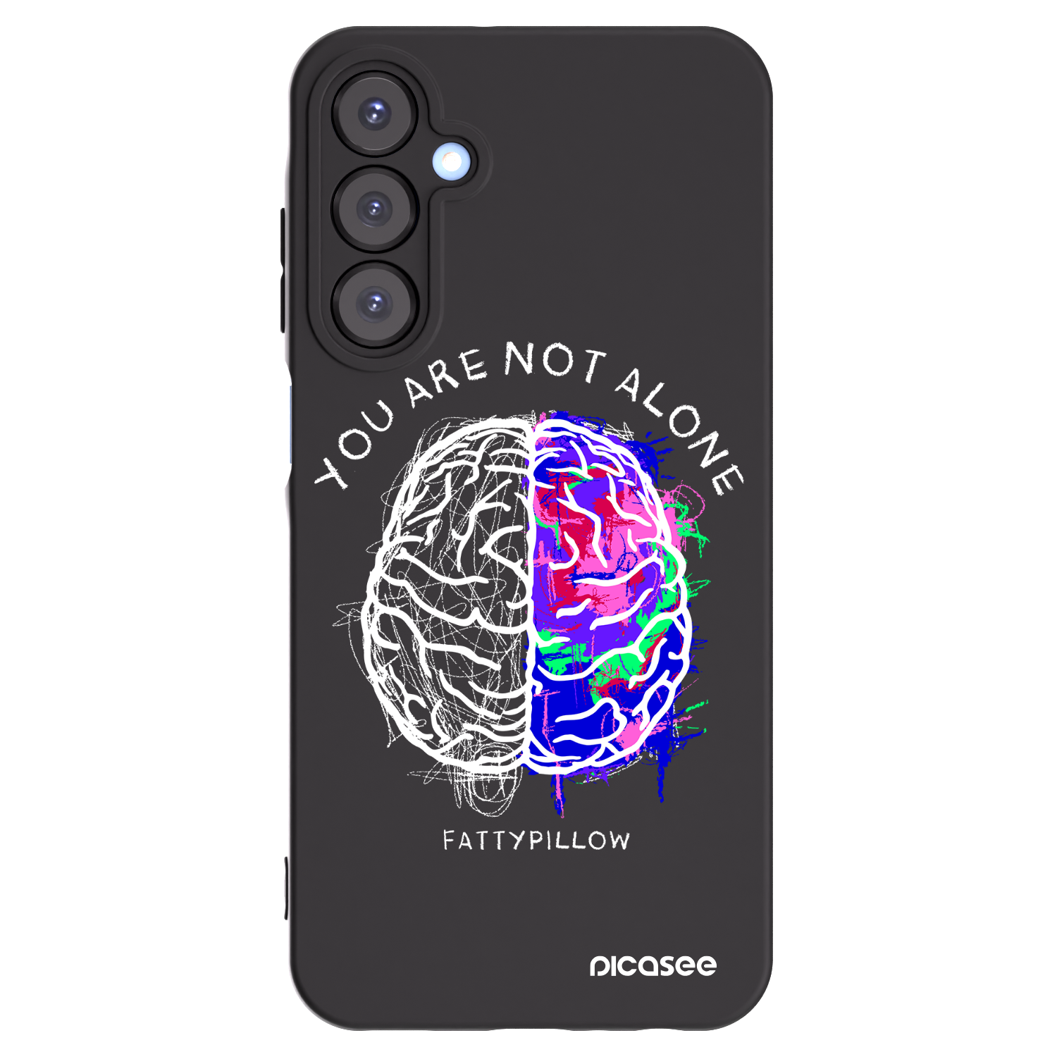 Picasee silikónový čierny obal pre Samsung Galaxy A25 A256B 5G - Brain - White