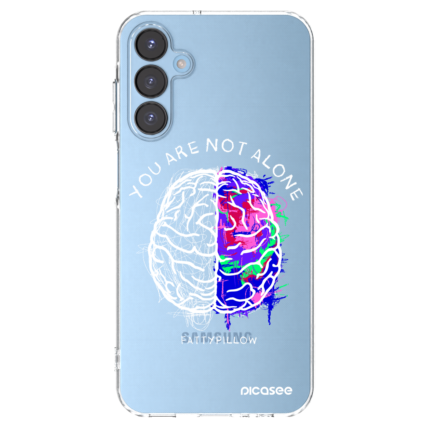 Picasee silikónový prehľadný obal pre Samsung Galaxy A15 A156B 5G - Brain - White