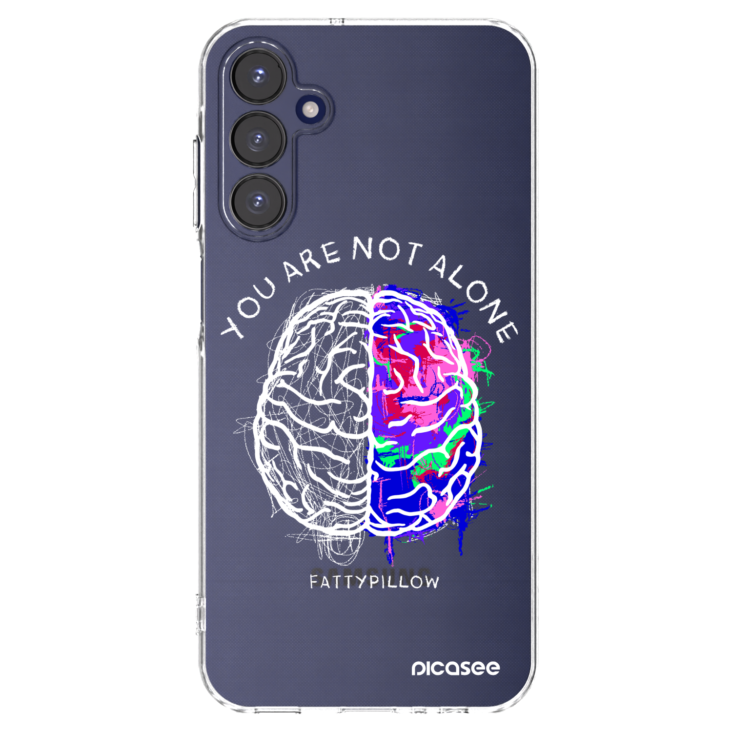 Picasee silikónový prehľadný obal pre Samsung Galaxy A15 A155F 4G - Brain - White