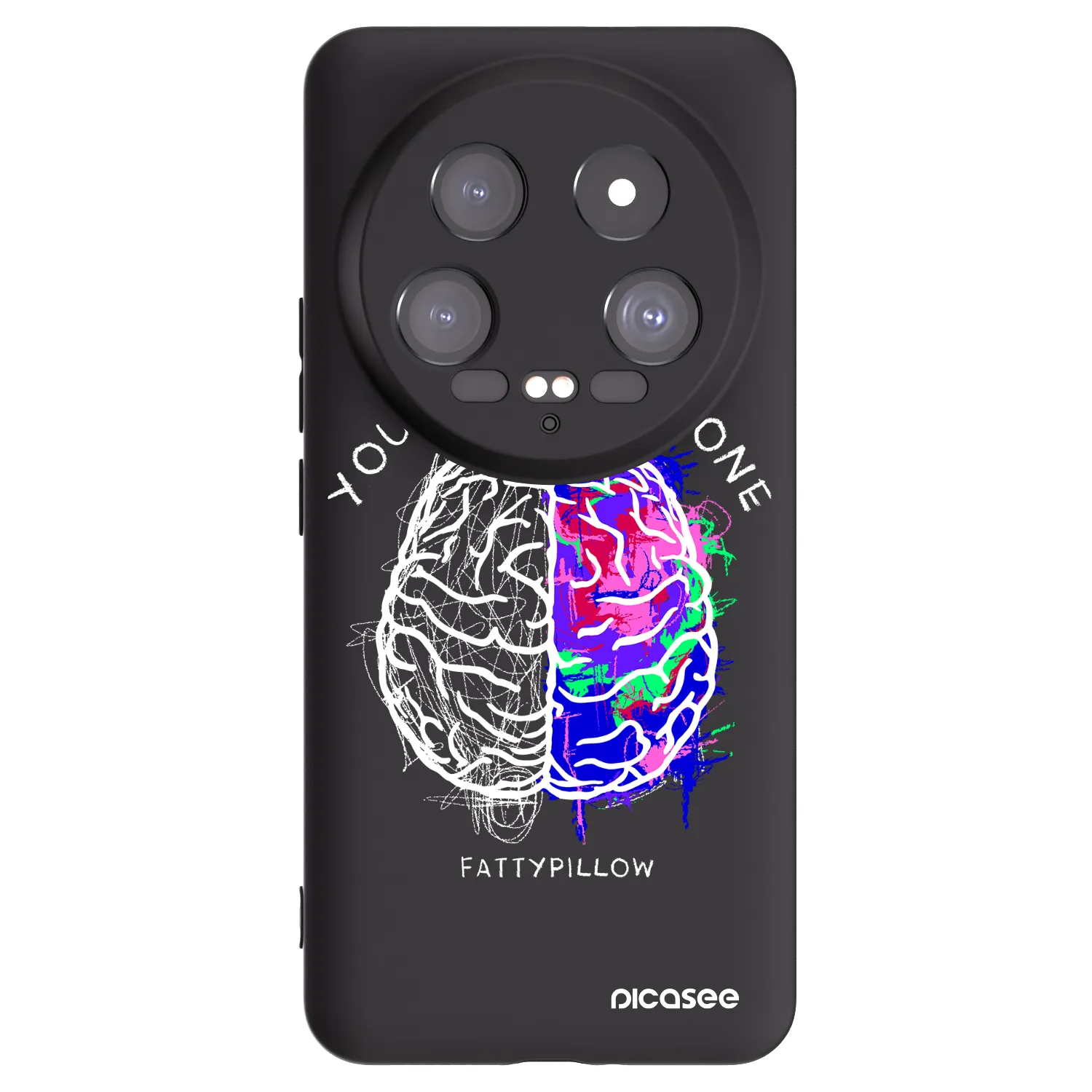Picasee silikónový čierny obal pre Xiaomi 14 Ultra - Brain - White
