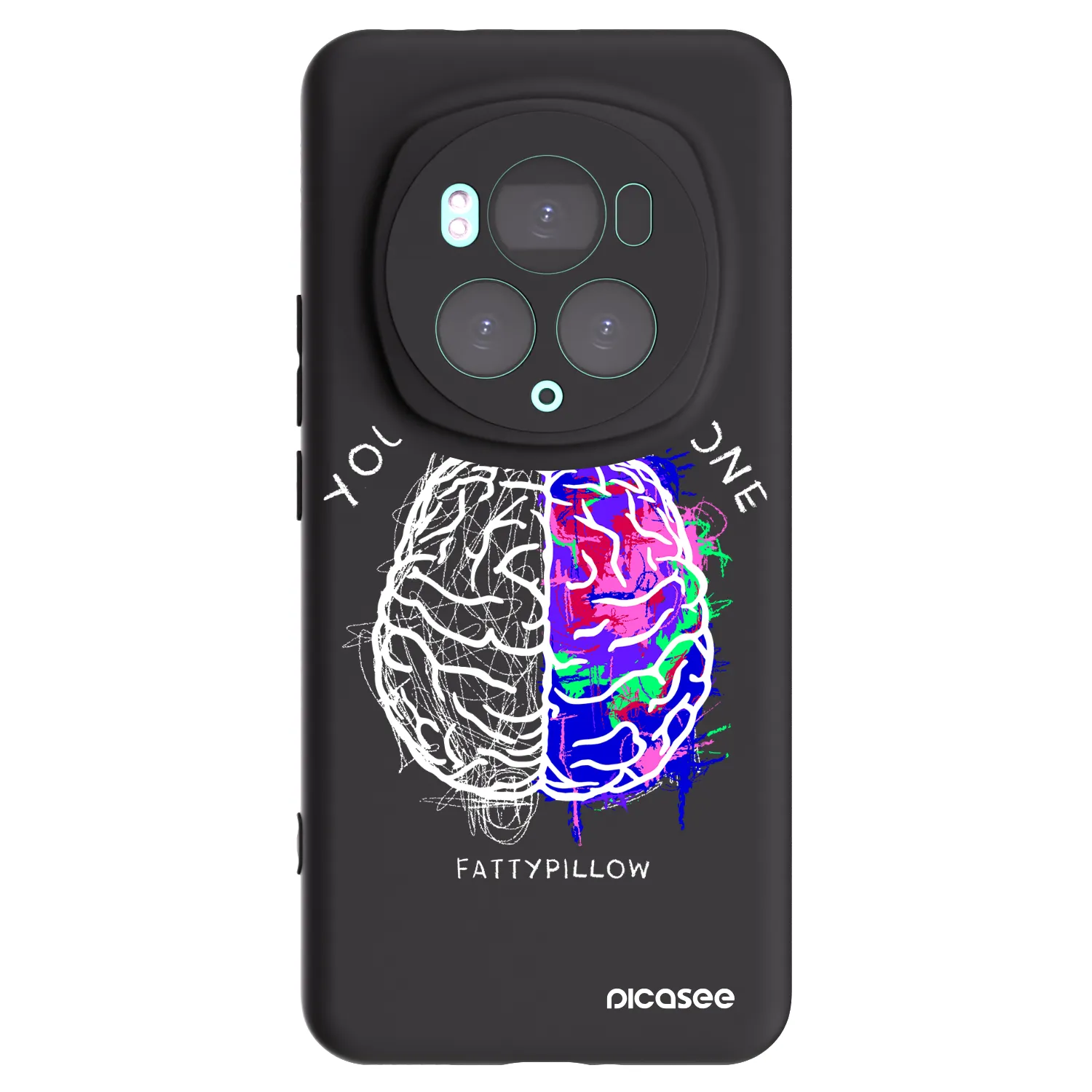Picasee silikónový čierny obal pre Honor Magic6 Pro - Brain - White