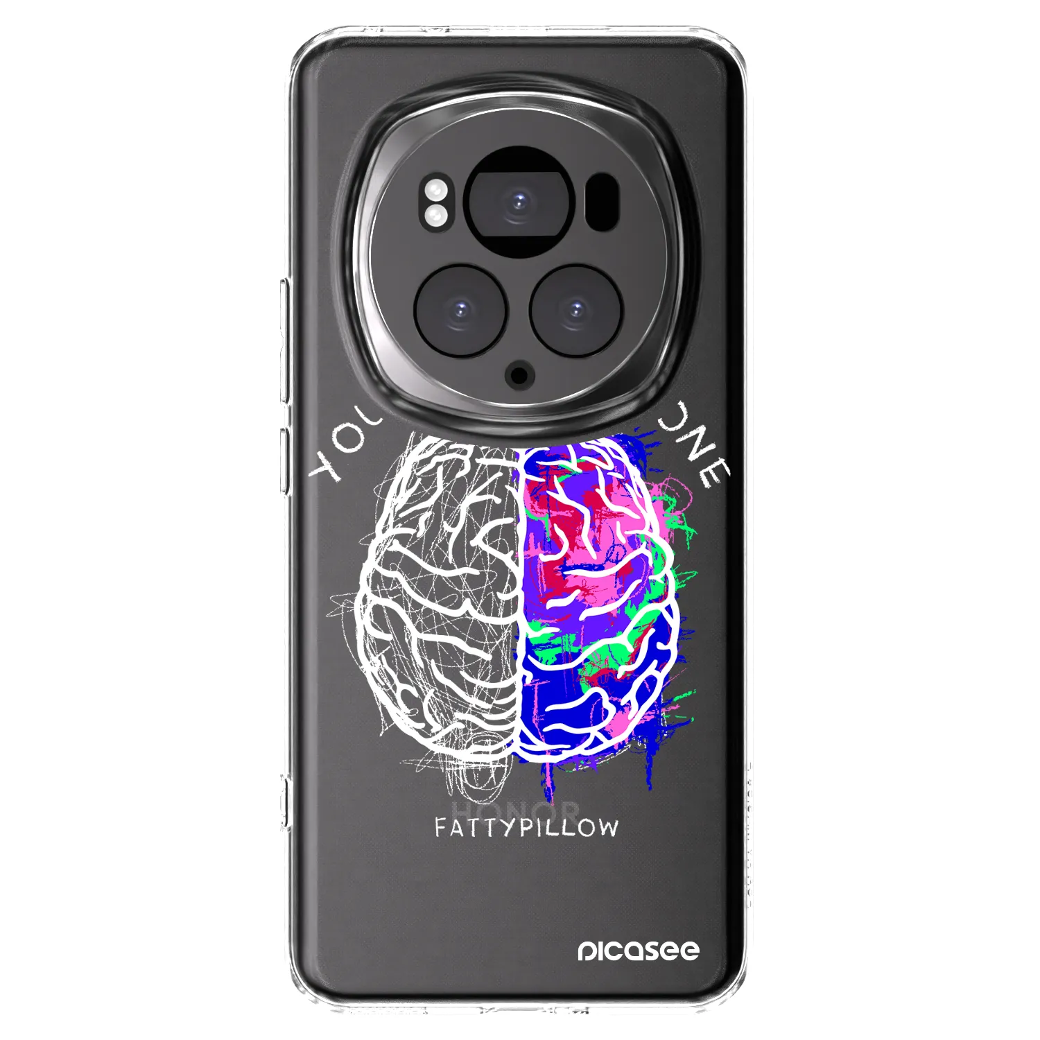 Picasee silikónový prehľadný obal pre Honor Magic6 Pro - Brain - White
