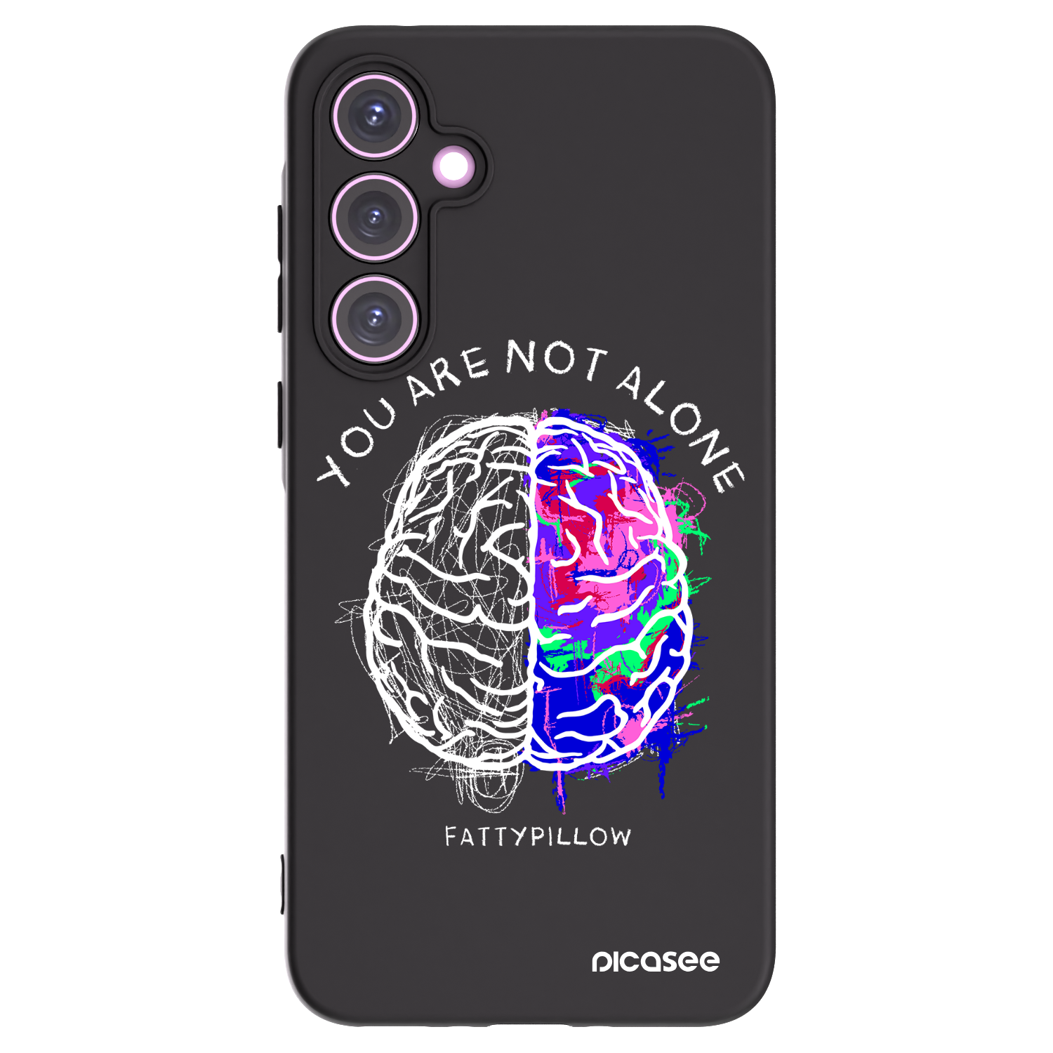 Picasee silikónový čierny obal pre Samsung Galaxy A35 5G A356B - Brain - White