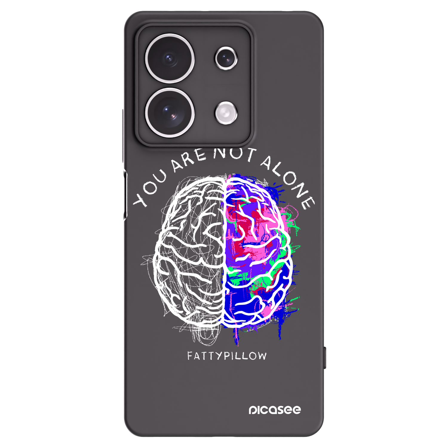 Picasee silikónový čierny obal pre Xiaomi Redmi Note 13 4G - Brain - White