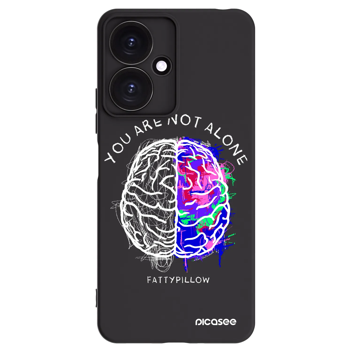 Picasee silikónový čierny obal pre Xiaomi Redmi 13C 5G - Brain - White