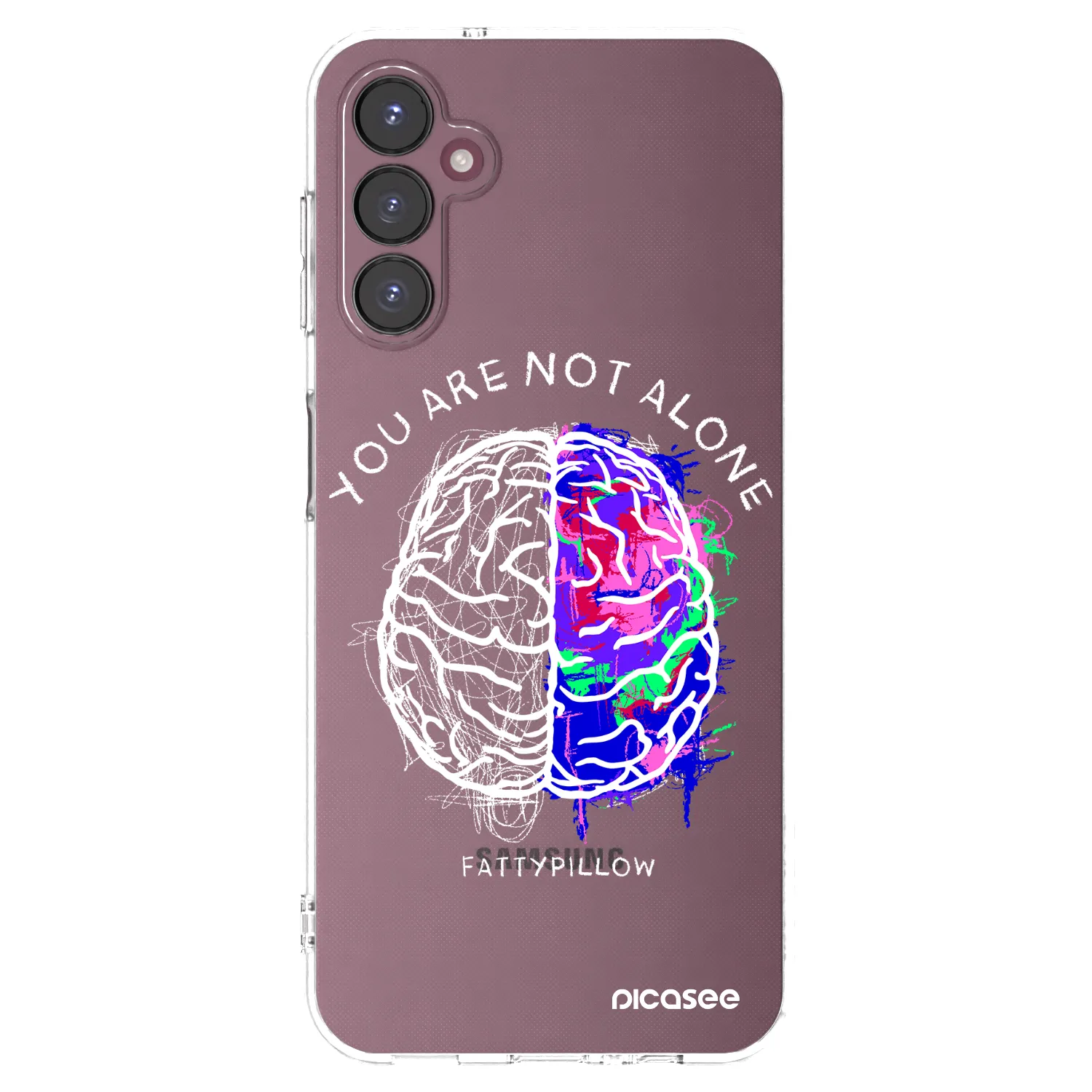 Picasee silikónový prehľadný obal pre Samsung Galaxy A05s A057G - Brain - White