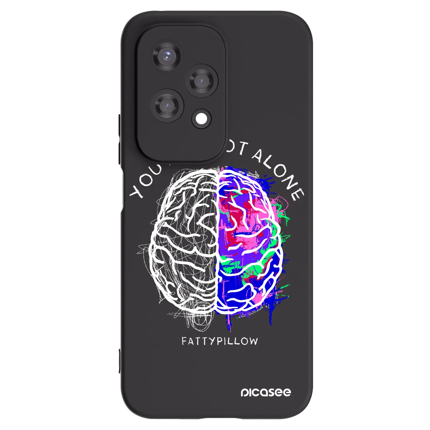Silikónový čierny obal pre Honor 200 Lite - Brain - White