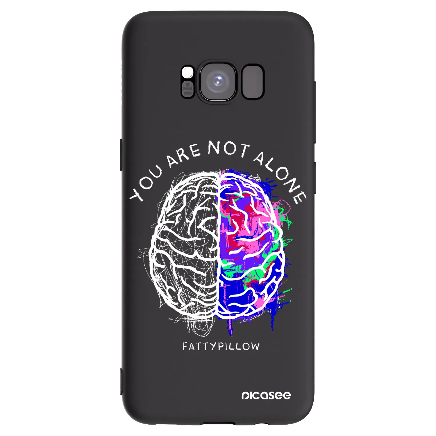 Picasee silikónový čierny obal pre Samsung Galaxy S8 G950F - Brain - White