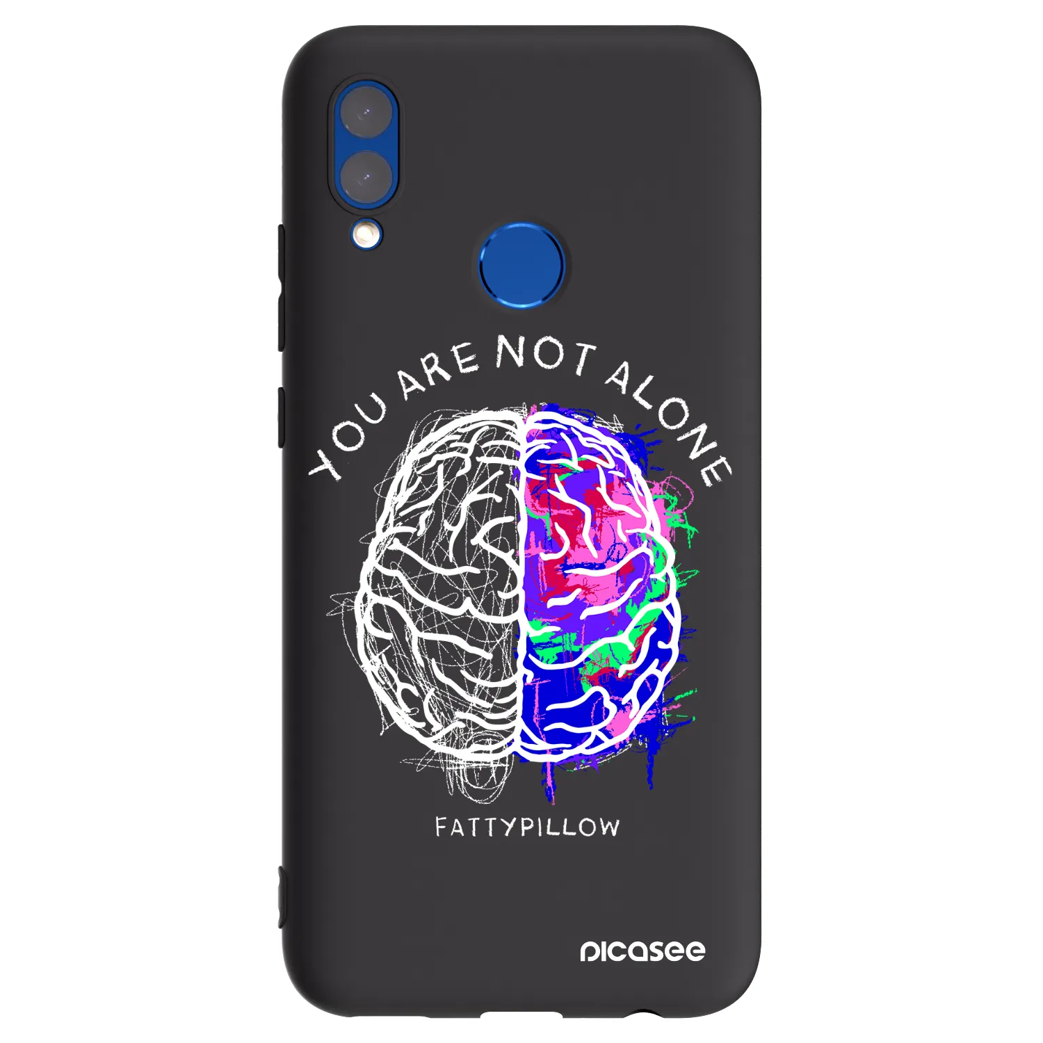 Picasee silikónový čierny obal pre Huawei P Smart 2019 - Brain - White