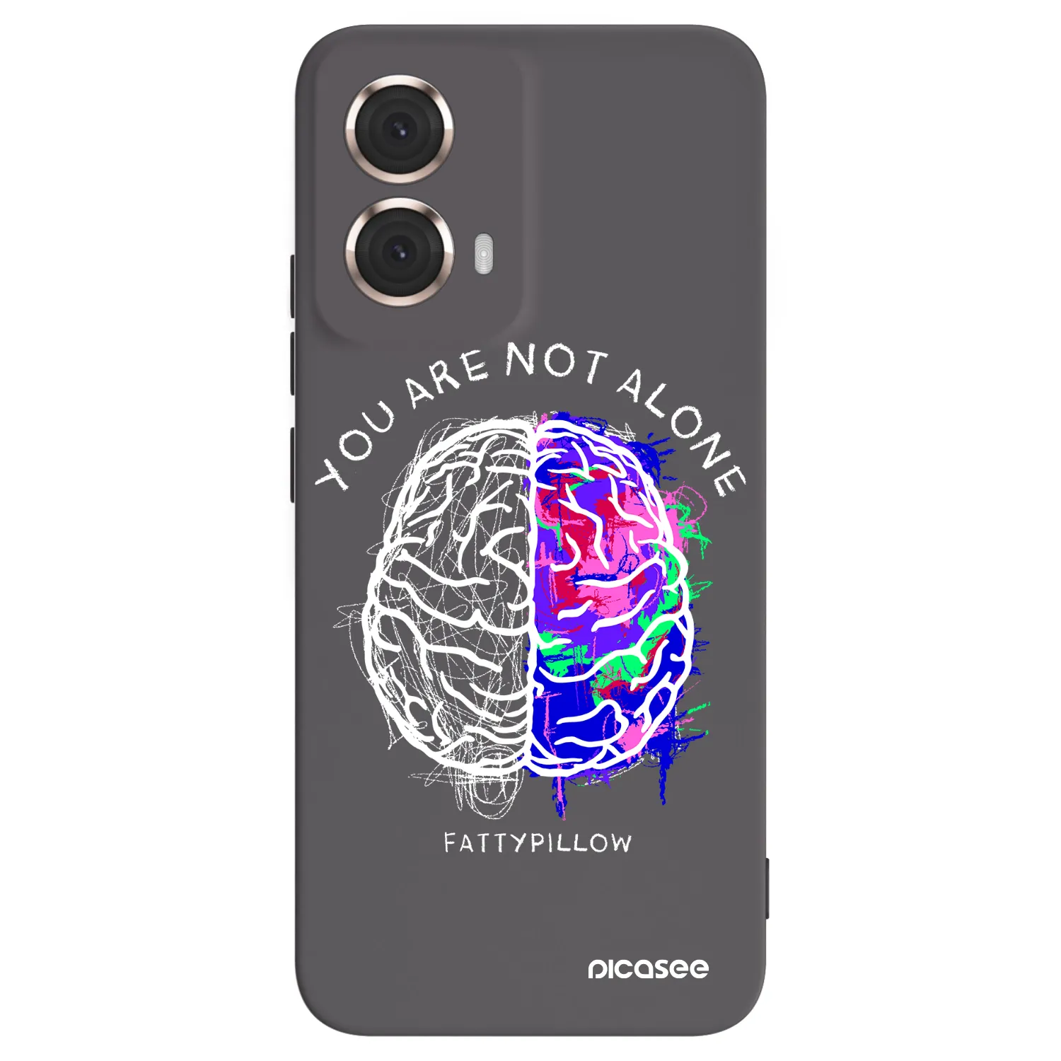 Silikónový čierny obal pre Motorola Moto G85 - Brain - White