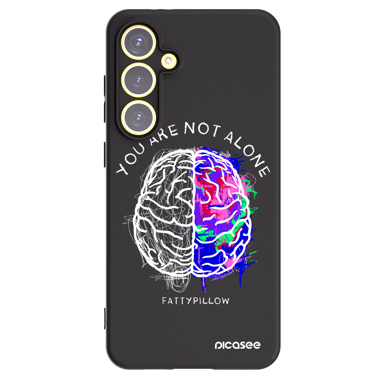 Picasee silikónový čierny obal pre Samsung Galaxy S24 FE S721B - Brain - White