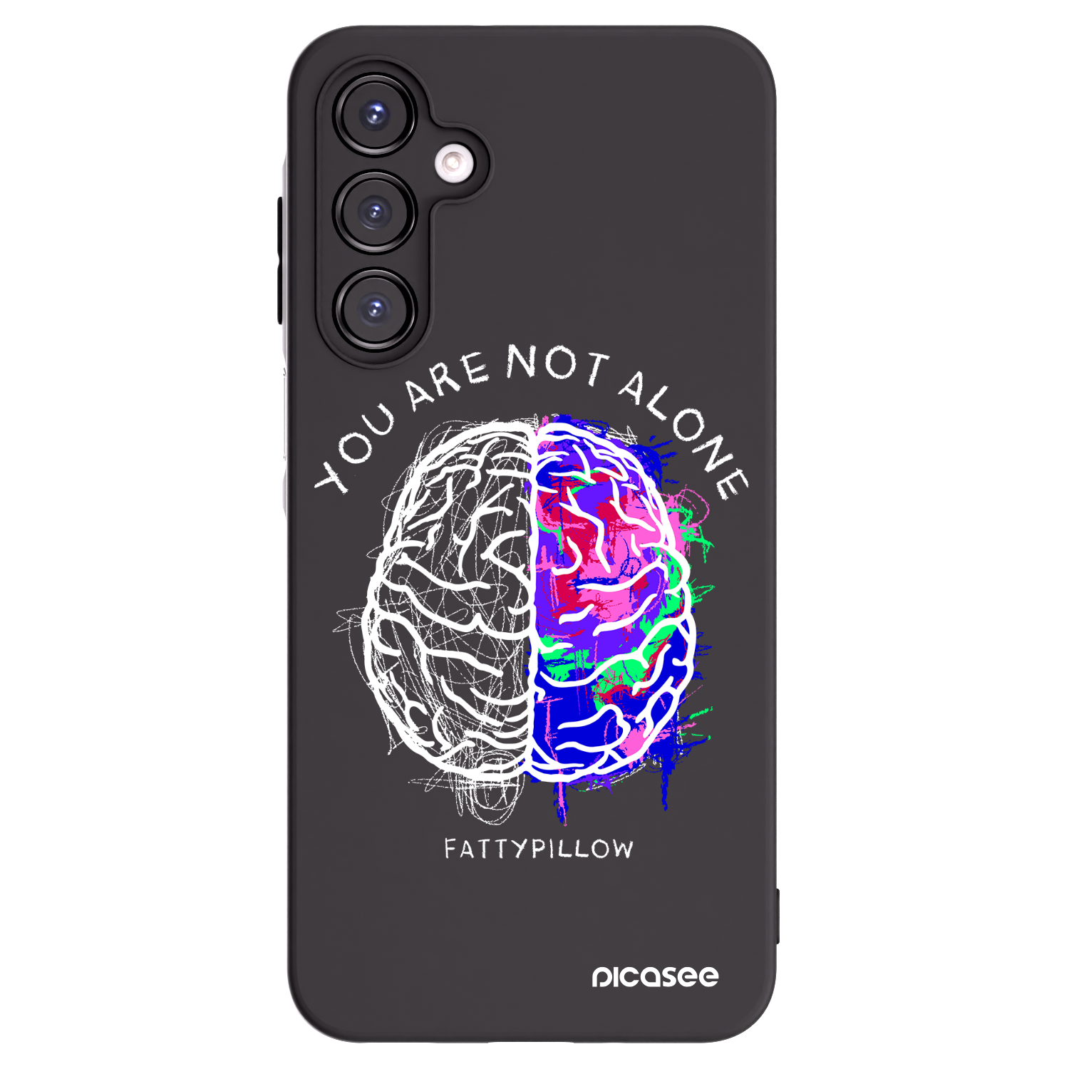 Picasee silikónový čierny obal pre Samsung Galaxy A16 5G - Brain - White