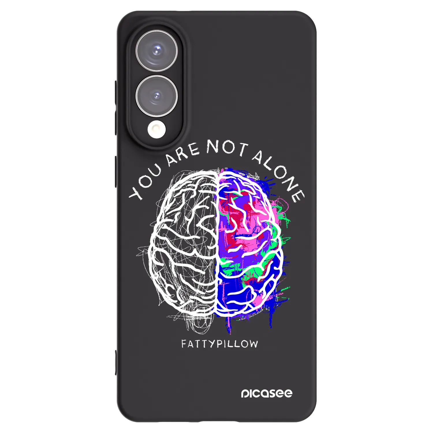Silikónový čierny obal pre Samsung Galaxy S25 Edge 5G - Brain - White