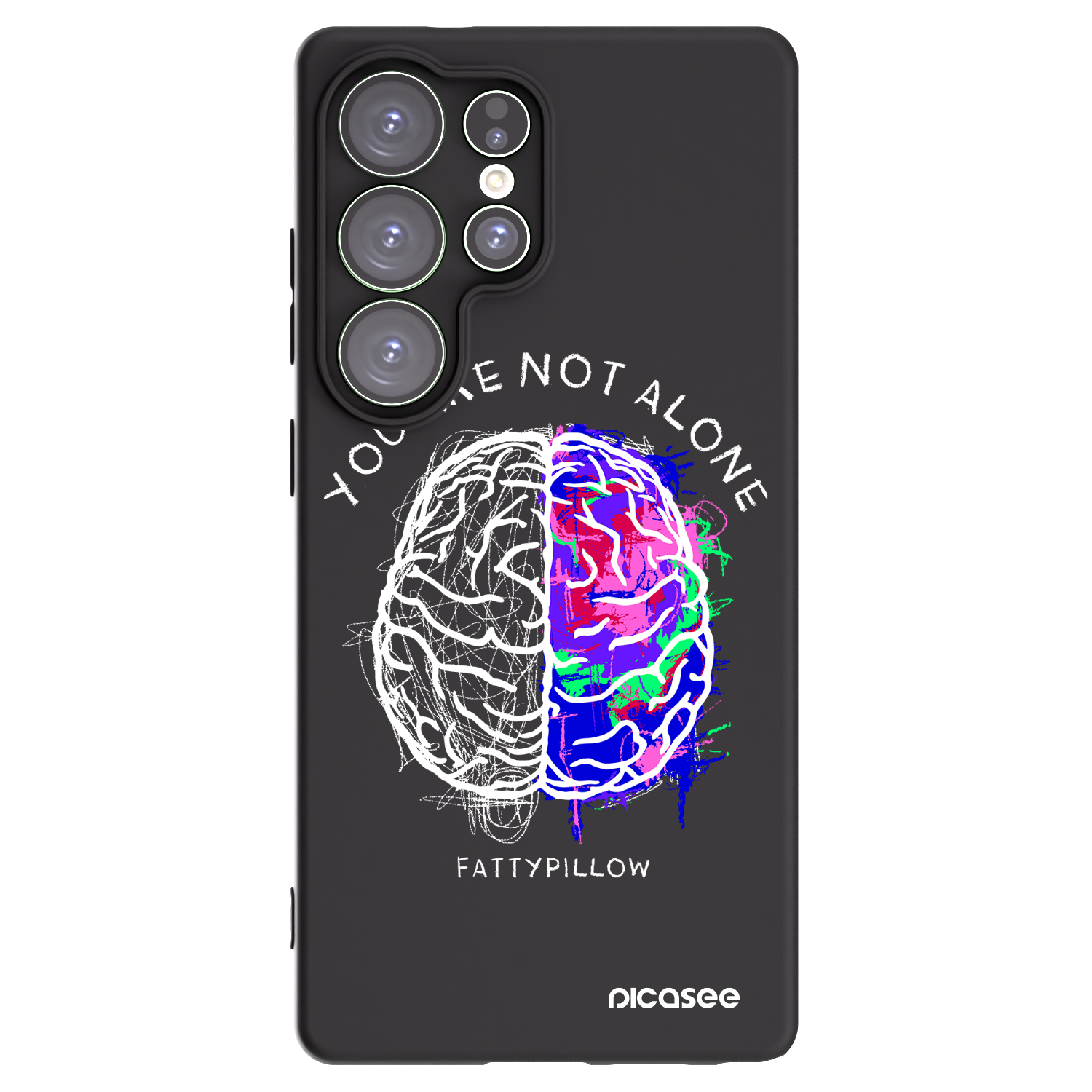 Picasee silikónový čierny obal pre Samsung Galaxy S25 Ultra 5G - Brain - White