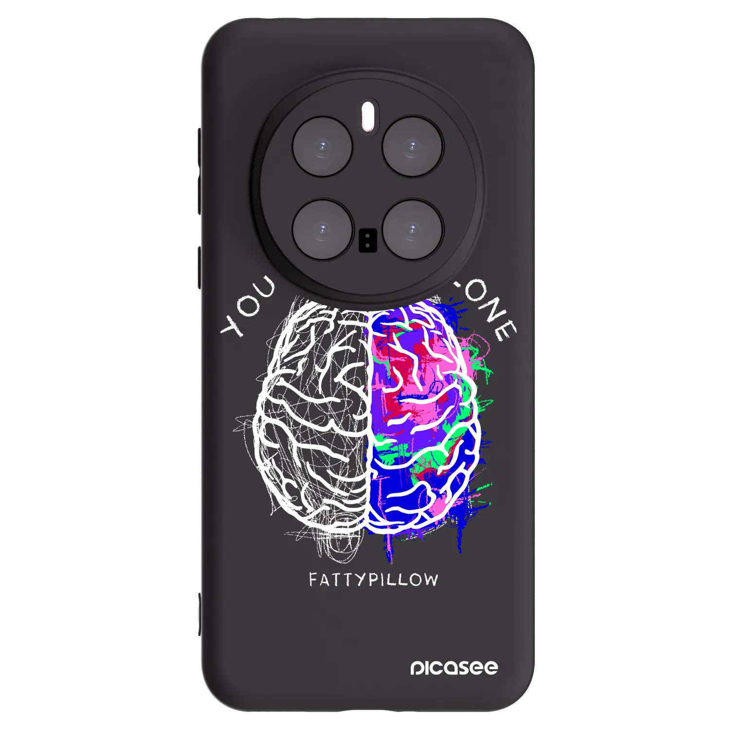 Picasee silikónový čierny obal pre Honor Magic7 Pro 5G - Brain - White