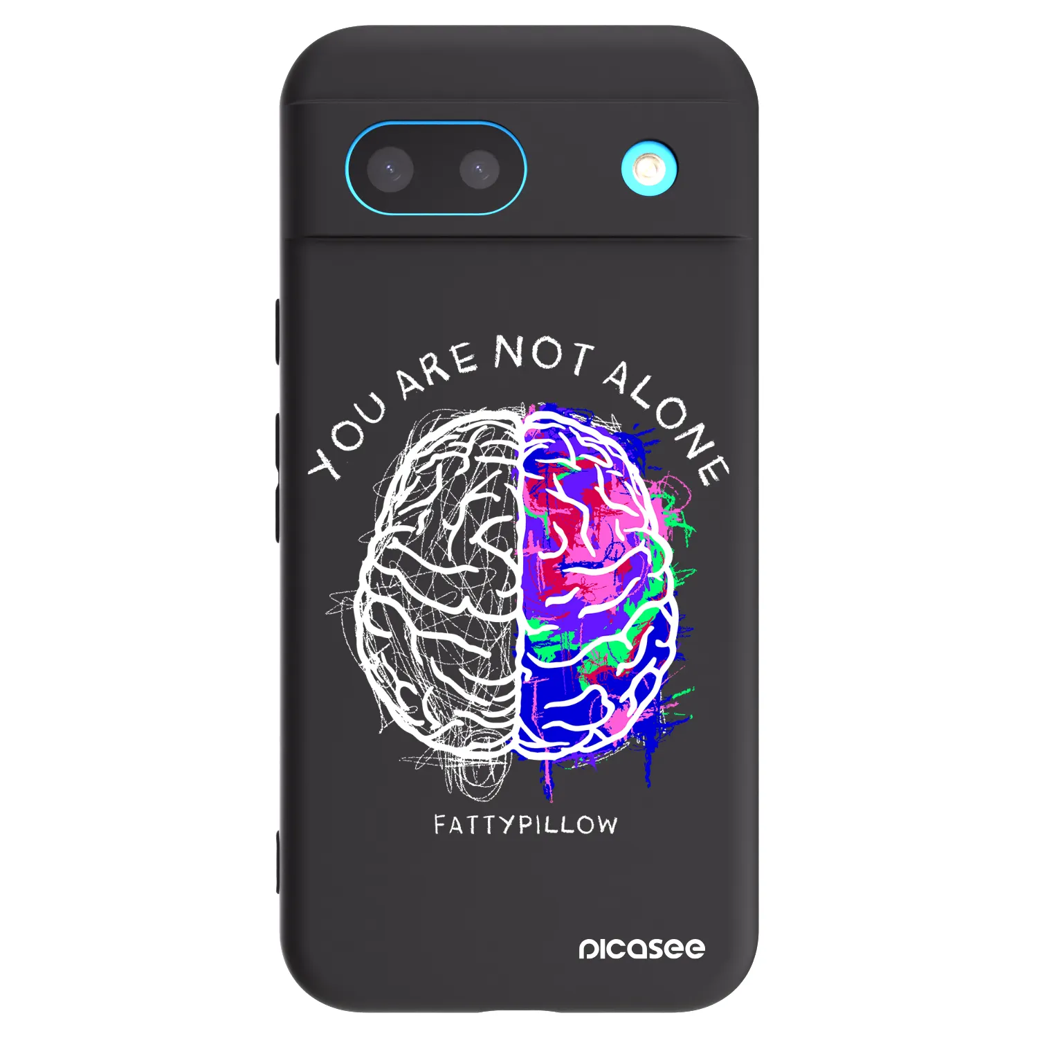 Picasee silikónový čierny obal pre Google Pixel 8a - Brain - White