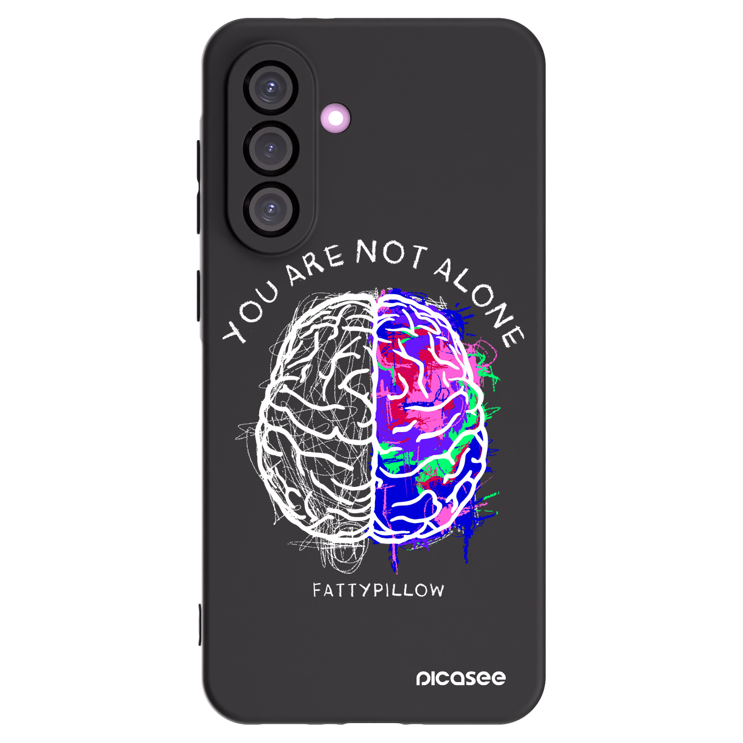 Picasee silikónový čierny obal pre Samsung Galaxy A36 5G - Brain - White