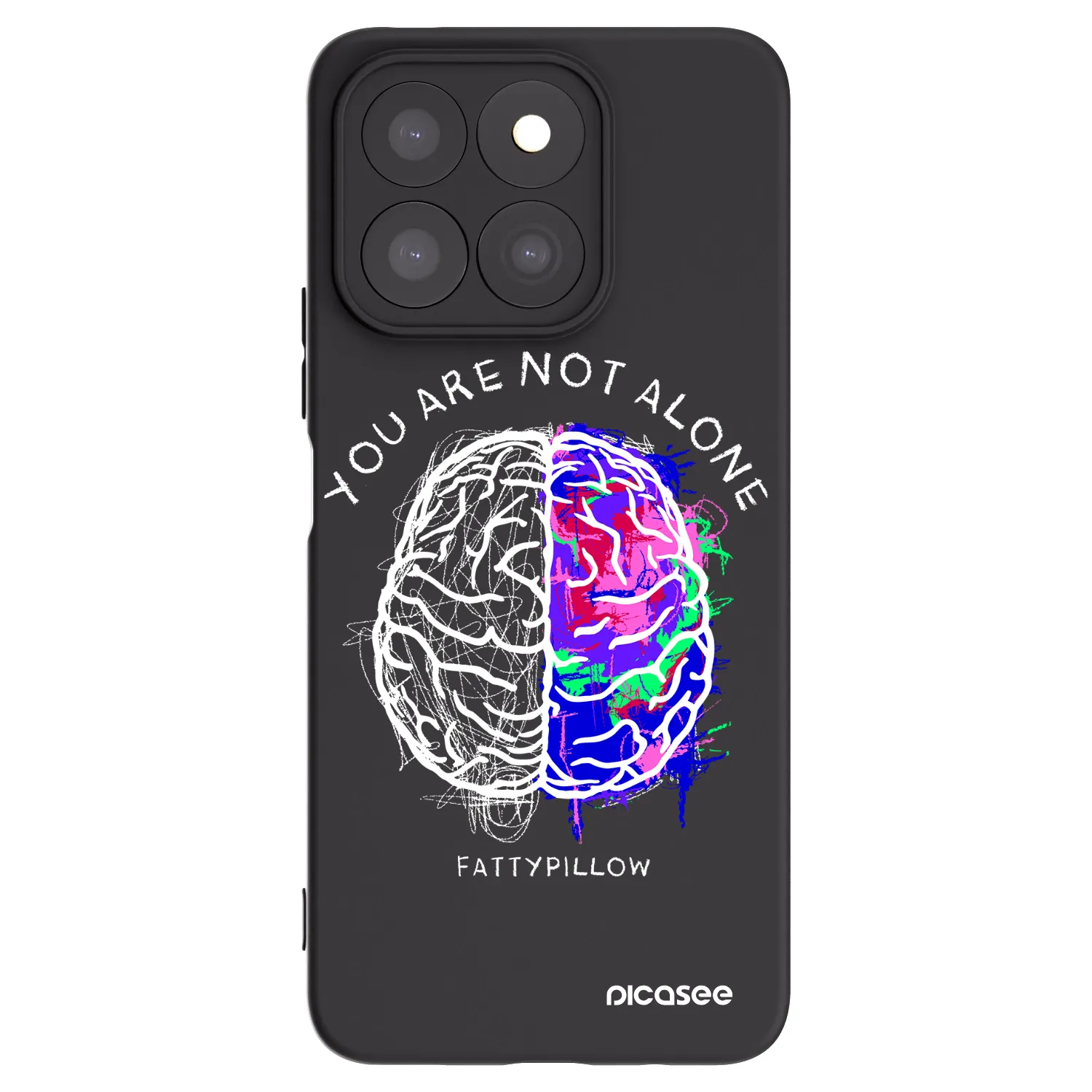Picasee silikónový čierny obal pre Honor X8c - Brain - White