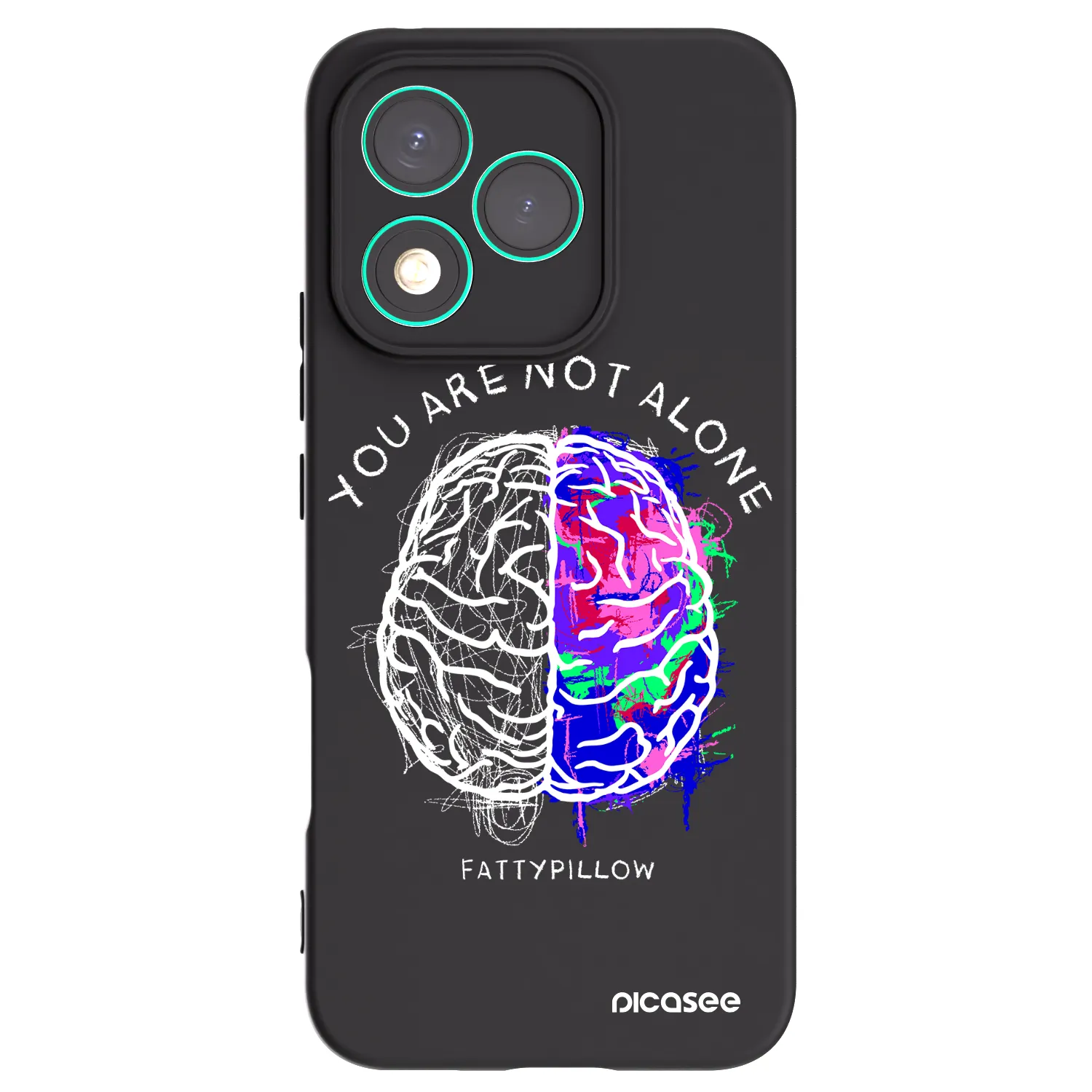 Picasee silikónový čierny obal pre Honor 400 Lite 5G - Brain - White