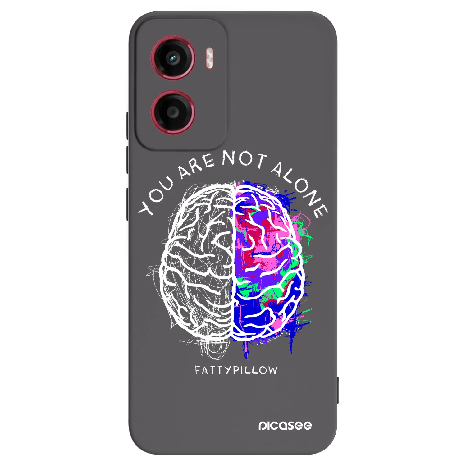 Picasee silikónový čierny obal pre Motorola Moto G05 - Brain - White