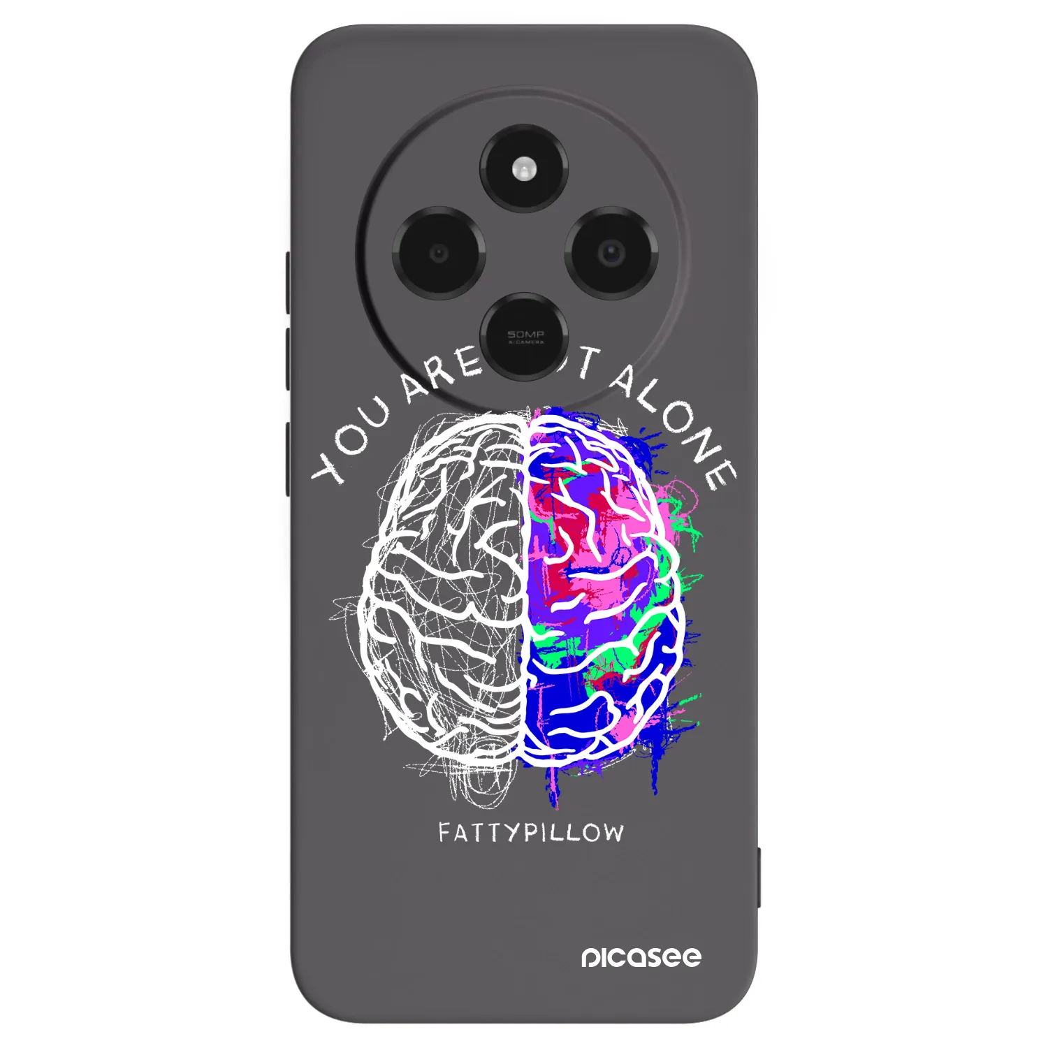 Picasee silikónový čierny obal pre Xiaomi Poco C75 - Brain - White